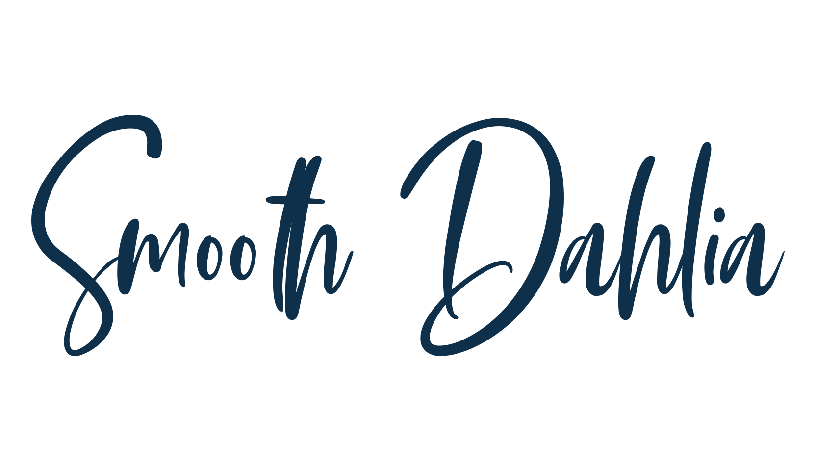 Smooth Dahlia, handwriting font preview