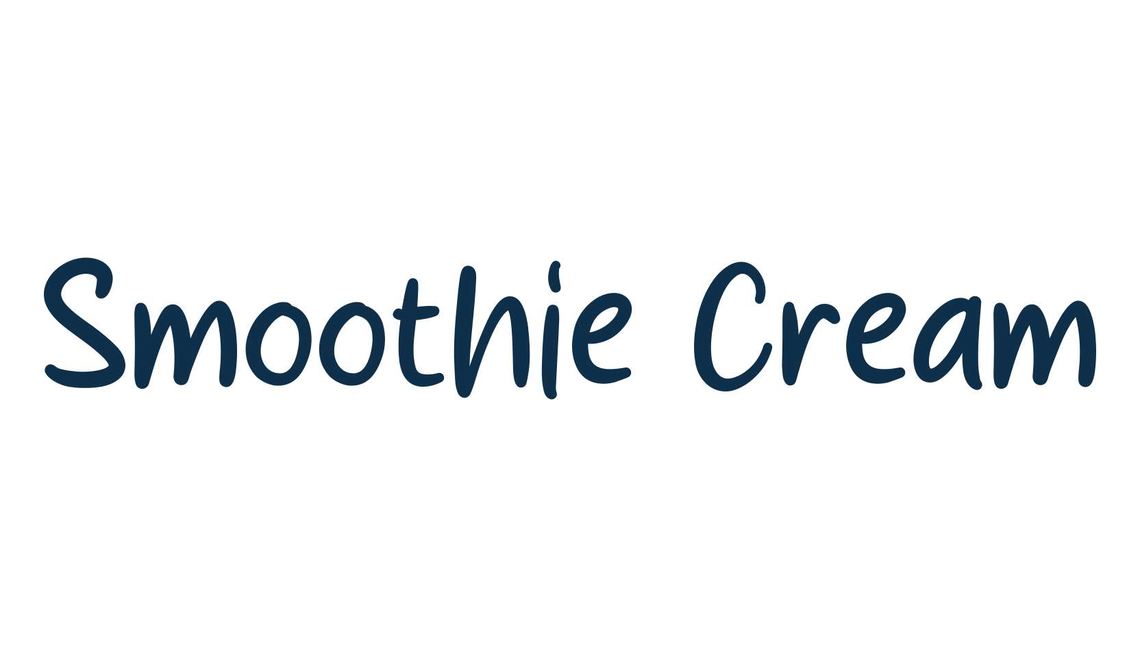 Smoothie Cream, script handwritten fancy decorative calligraphy font preview