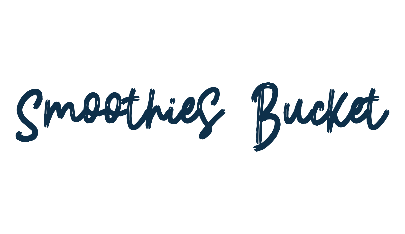 Smoothies Bucket, brush font preview