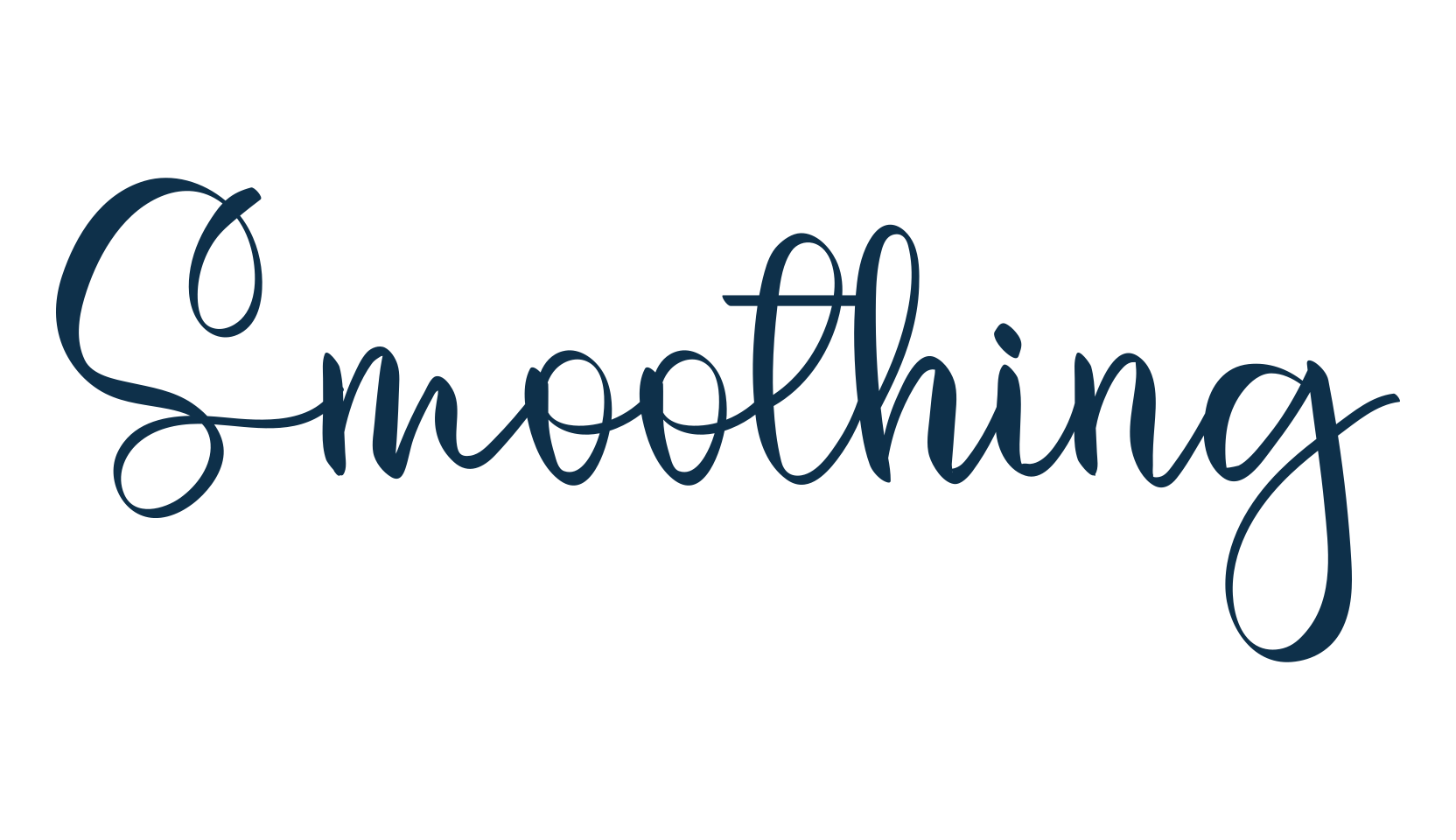 Smoothing, script handwritten fancy decorative calligraphy font preview