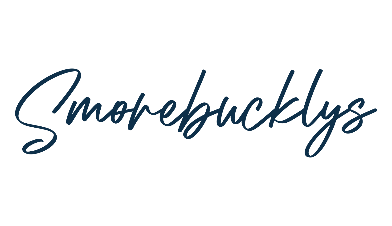 Smorebucklys, handwriting font preview