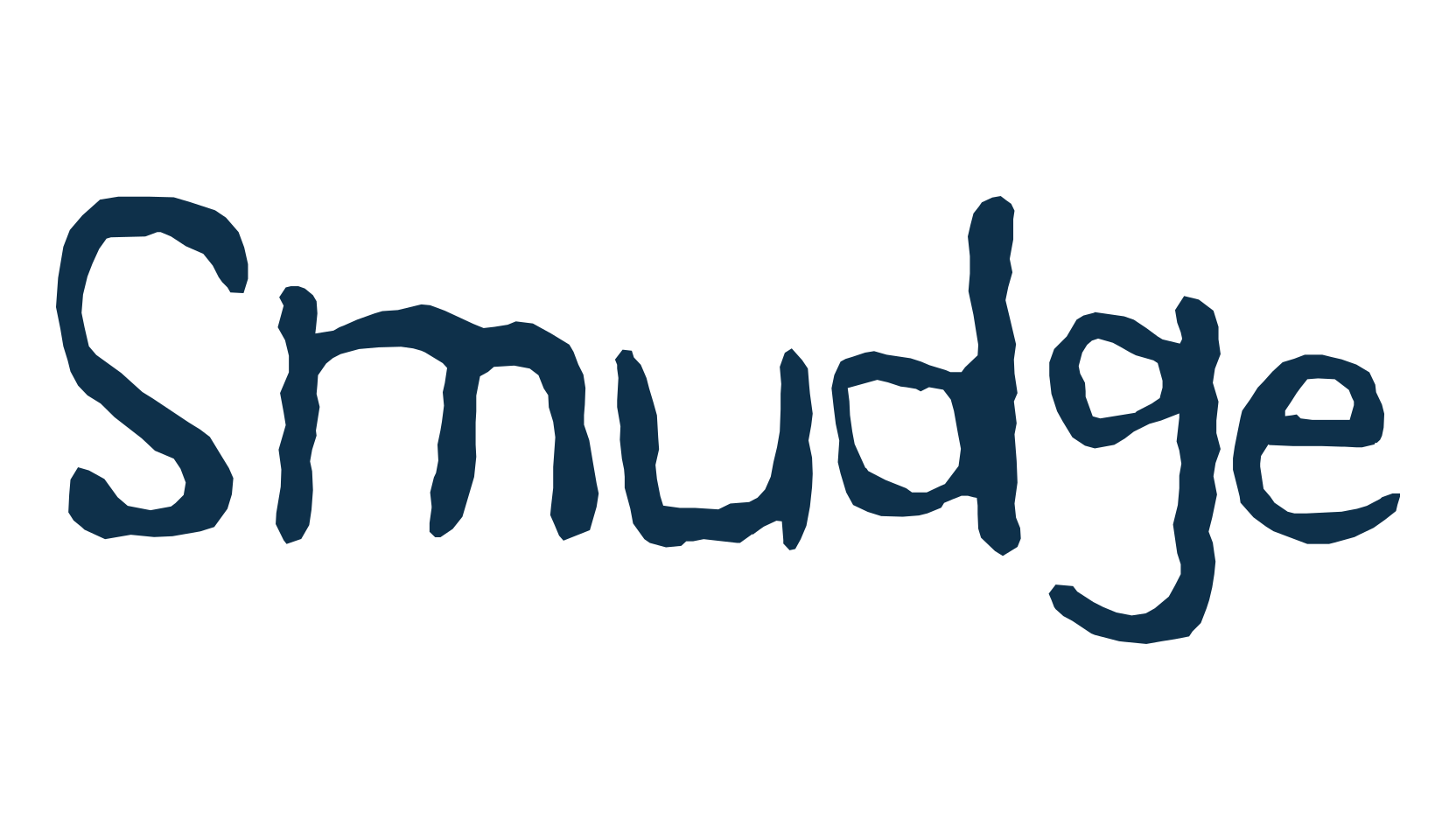 Smudge, cartoon font preview