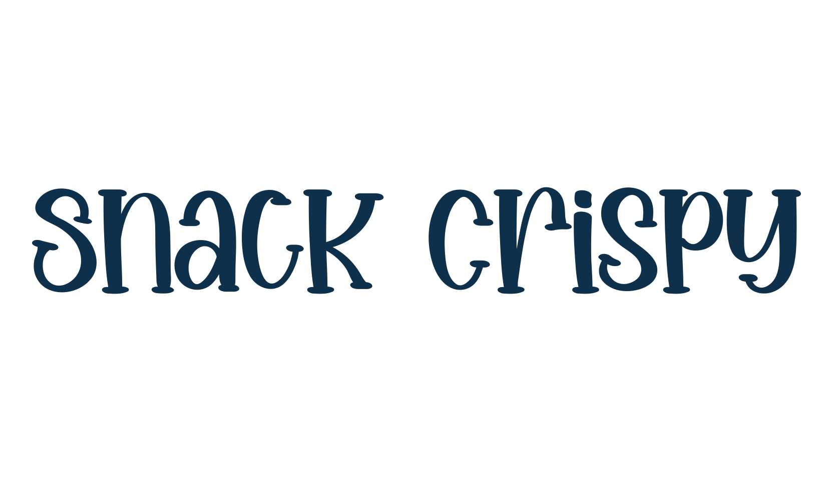 Snack Crispy, fancy cartoon decorative font preview