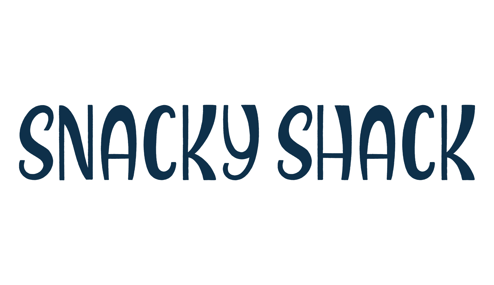 Snacky Shack, fancy cartoon decorative font preview