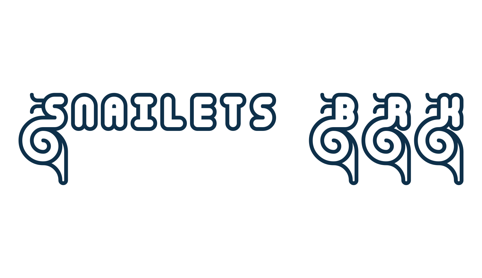 Snailets BRK, decorative font preview