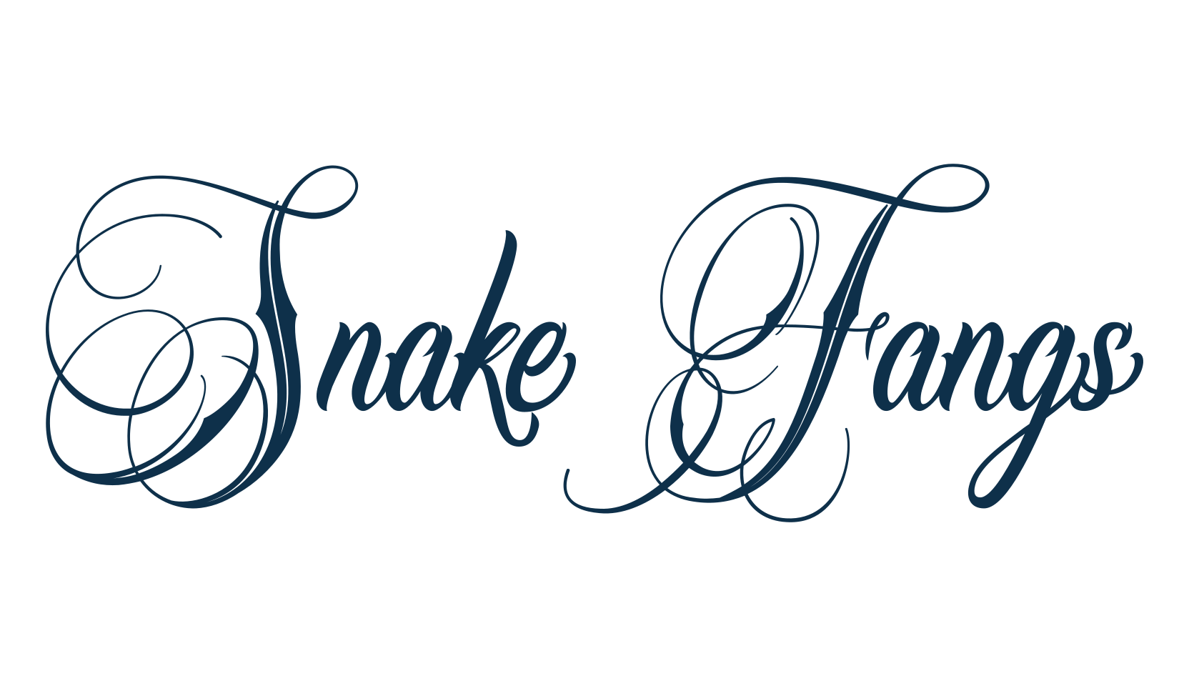 SnakeFangs, calligraphy font preview