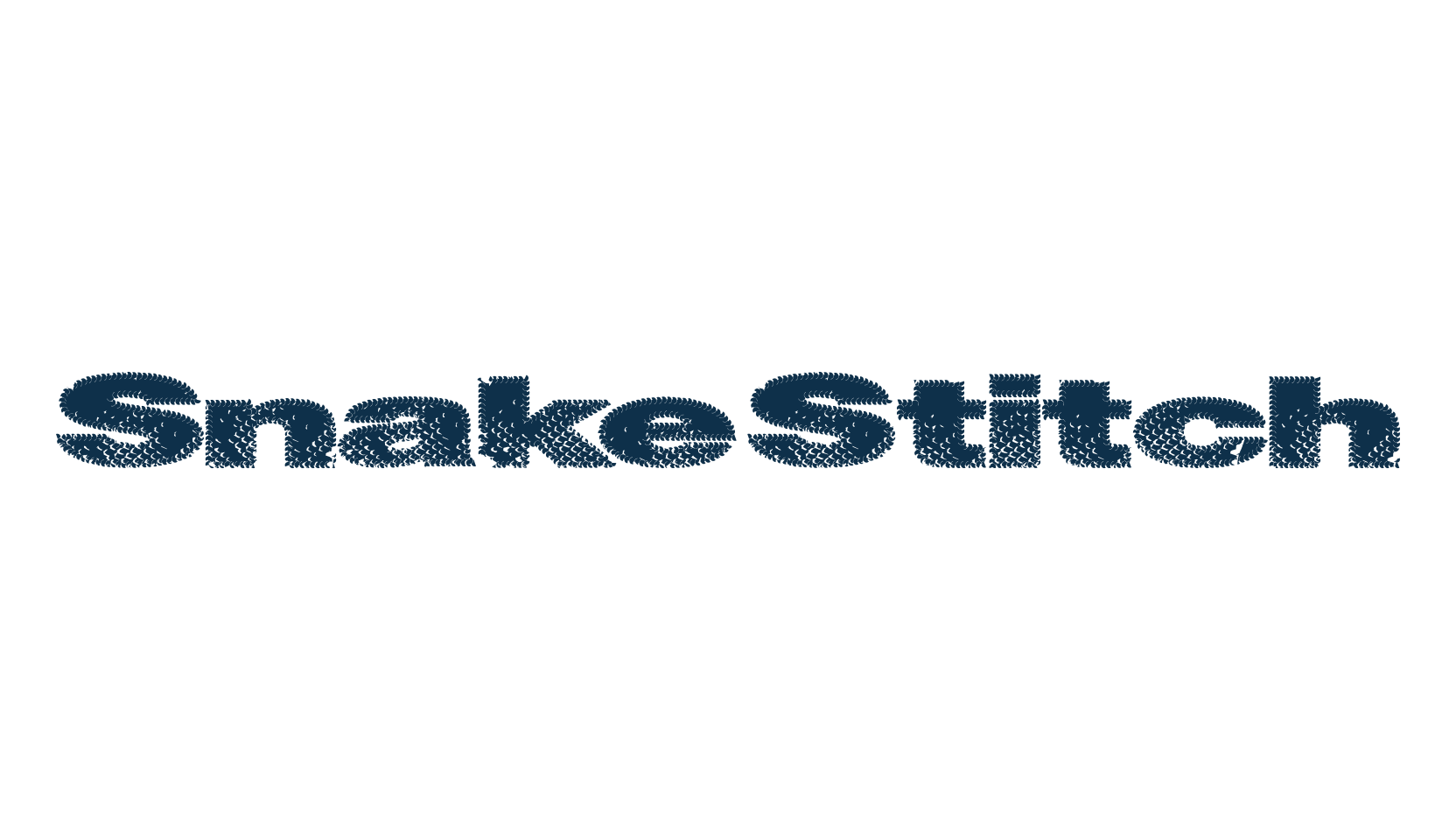 Snake Stitch, fancy eroded decorative font preview
