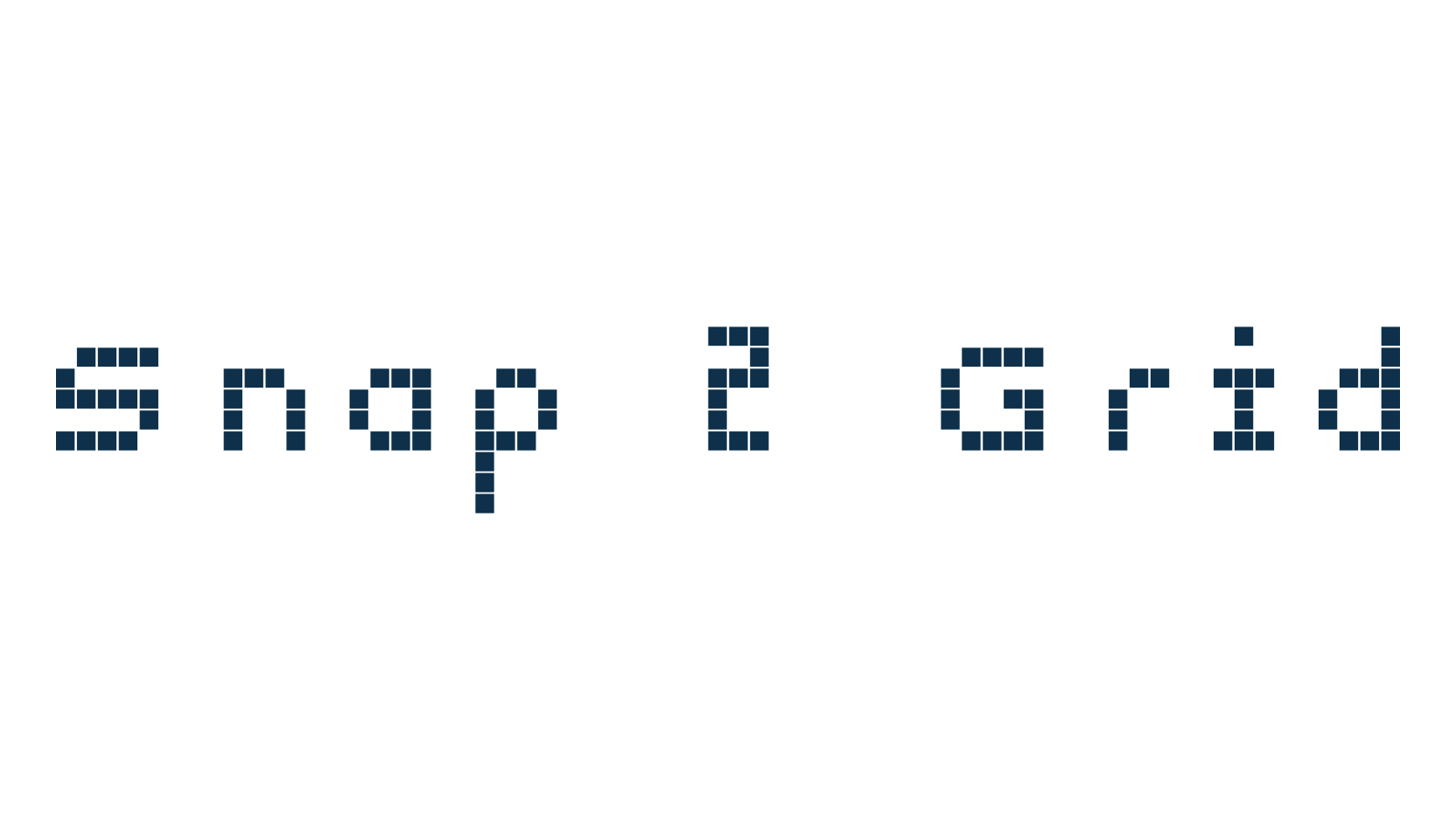 Snap 2 Grid, lcd font preview