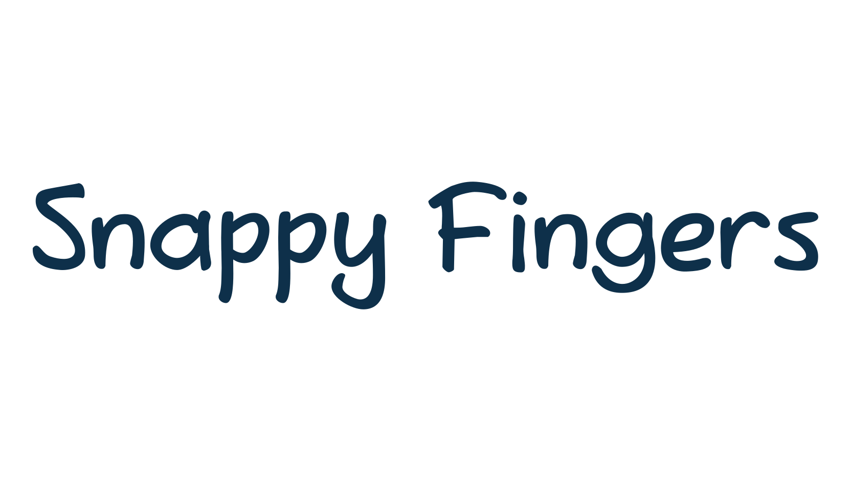 Snappy Fingers, handwriting font preview