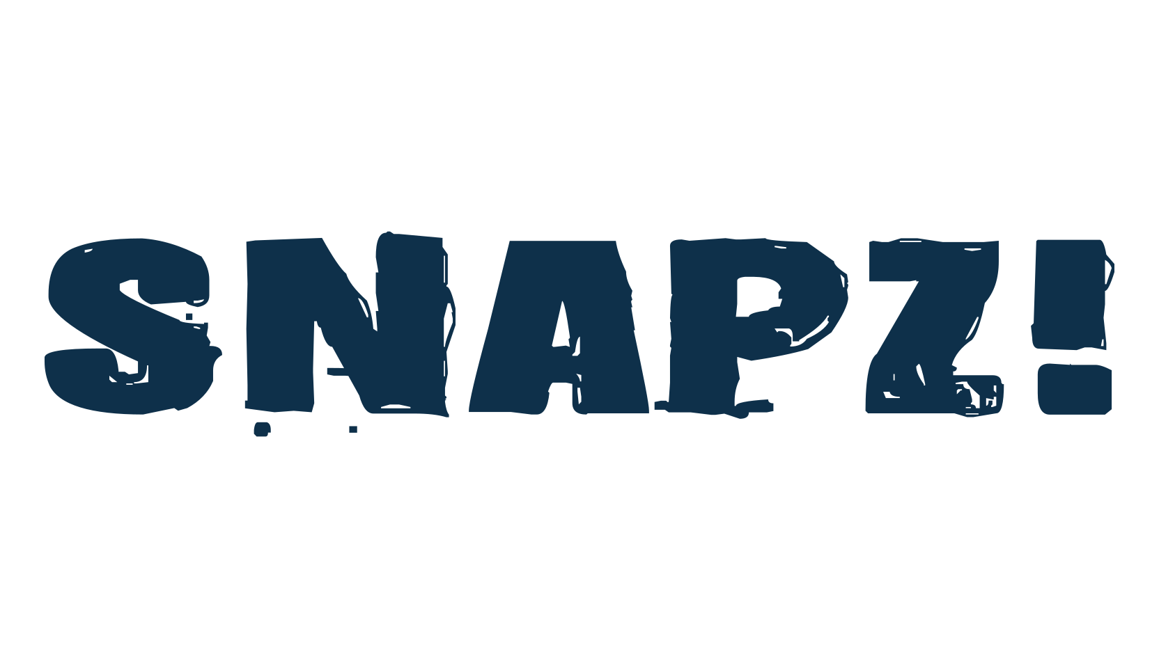 Snapz!, fancy eroded decorative font preview