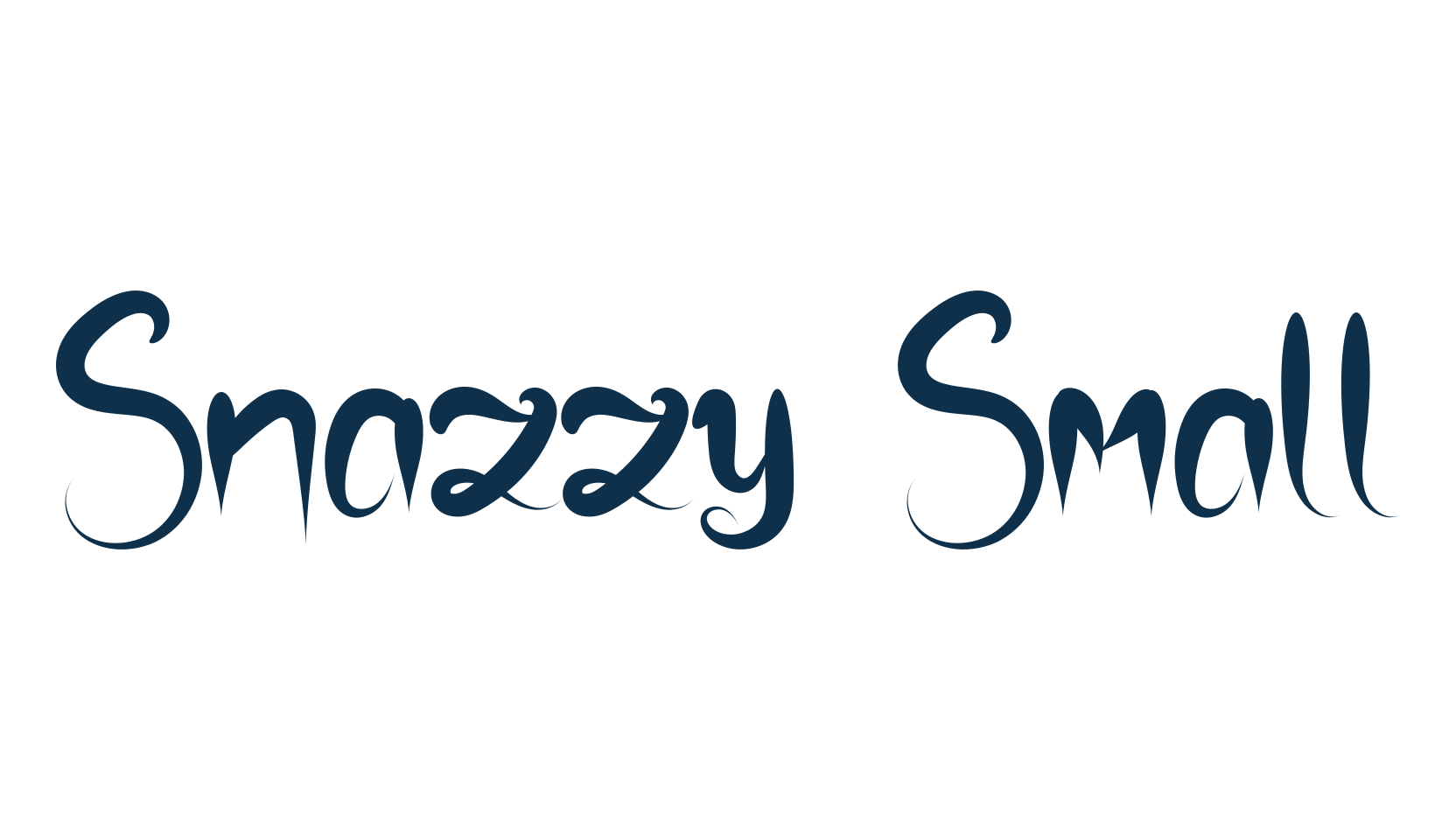 Snazzy Small, fancy decorative font preview