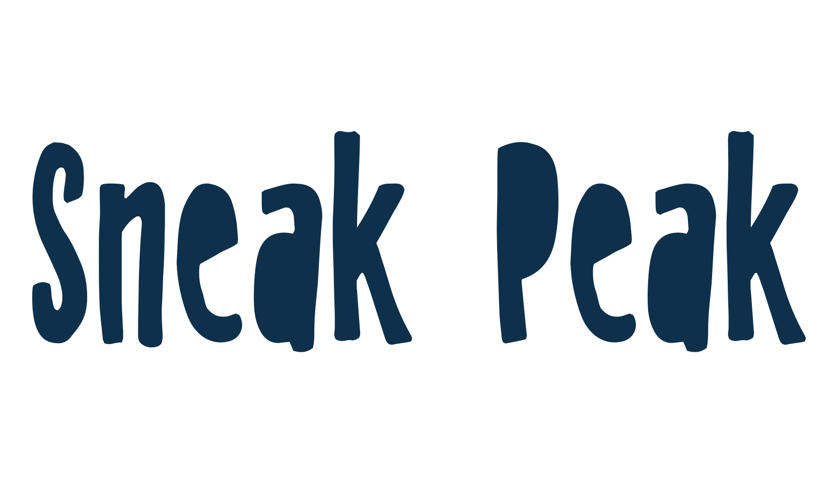 Sneak Peak, various font preview