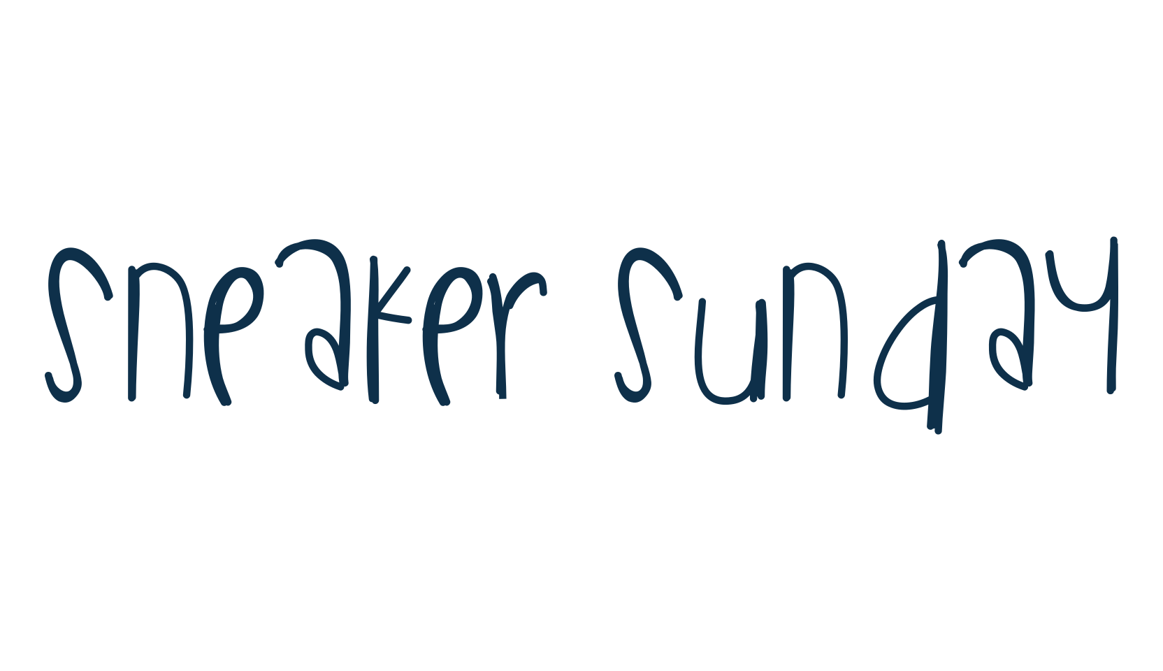 Sneaker Sunday, fancy decorative font preview