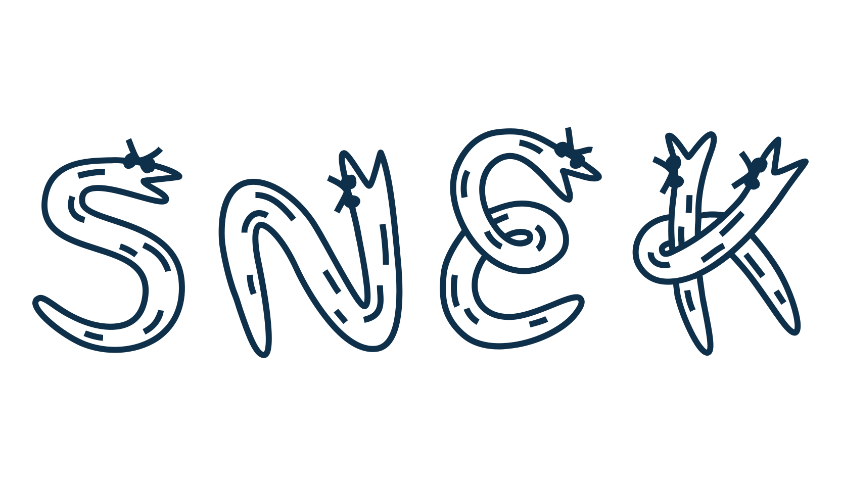 Snek, decorative font preview