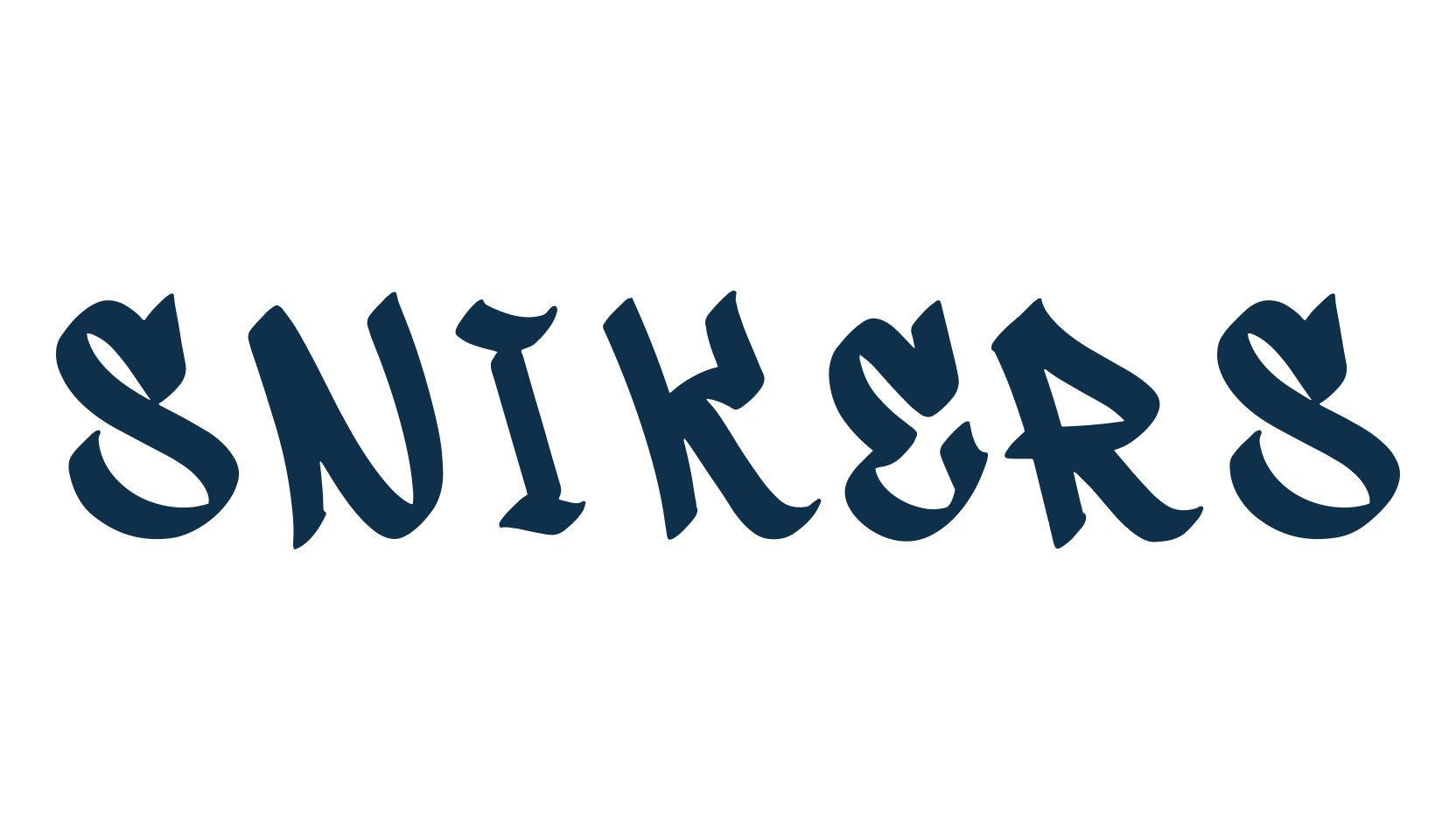 Snikers, script graffiti fancy decorative calligraphy font preview