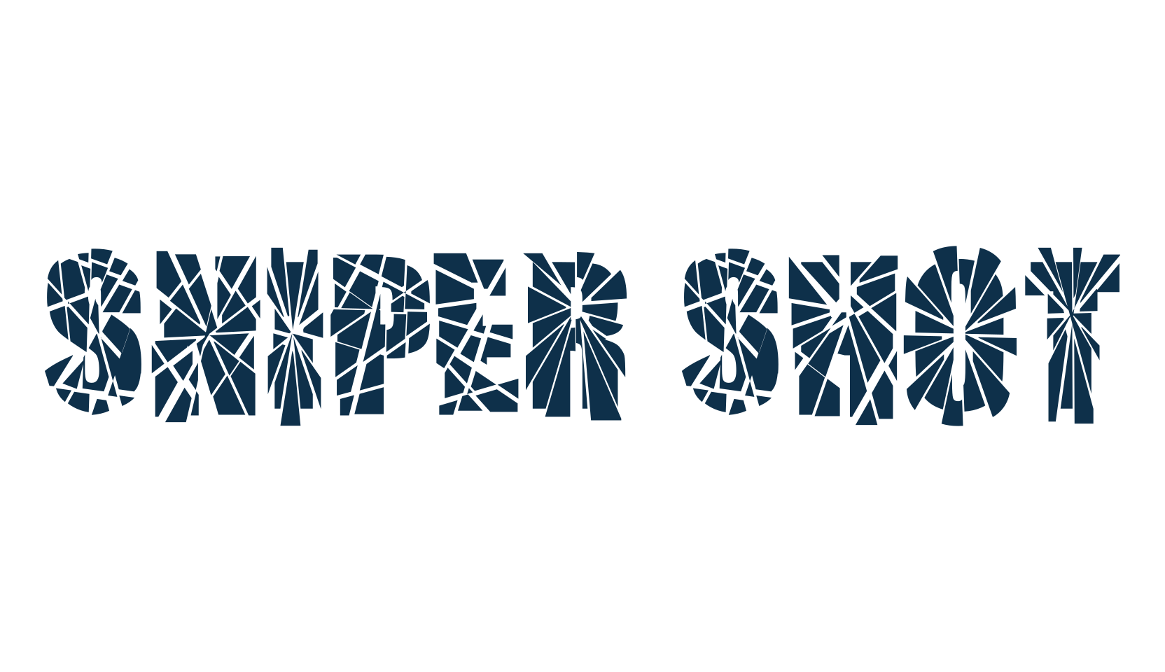 Sniper Shot, fancy distorted decorative font preview