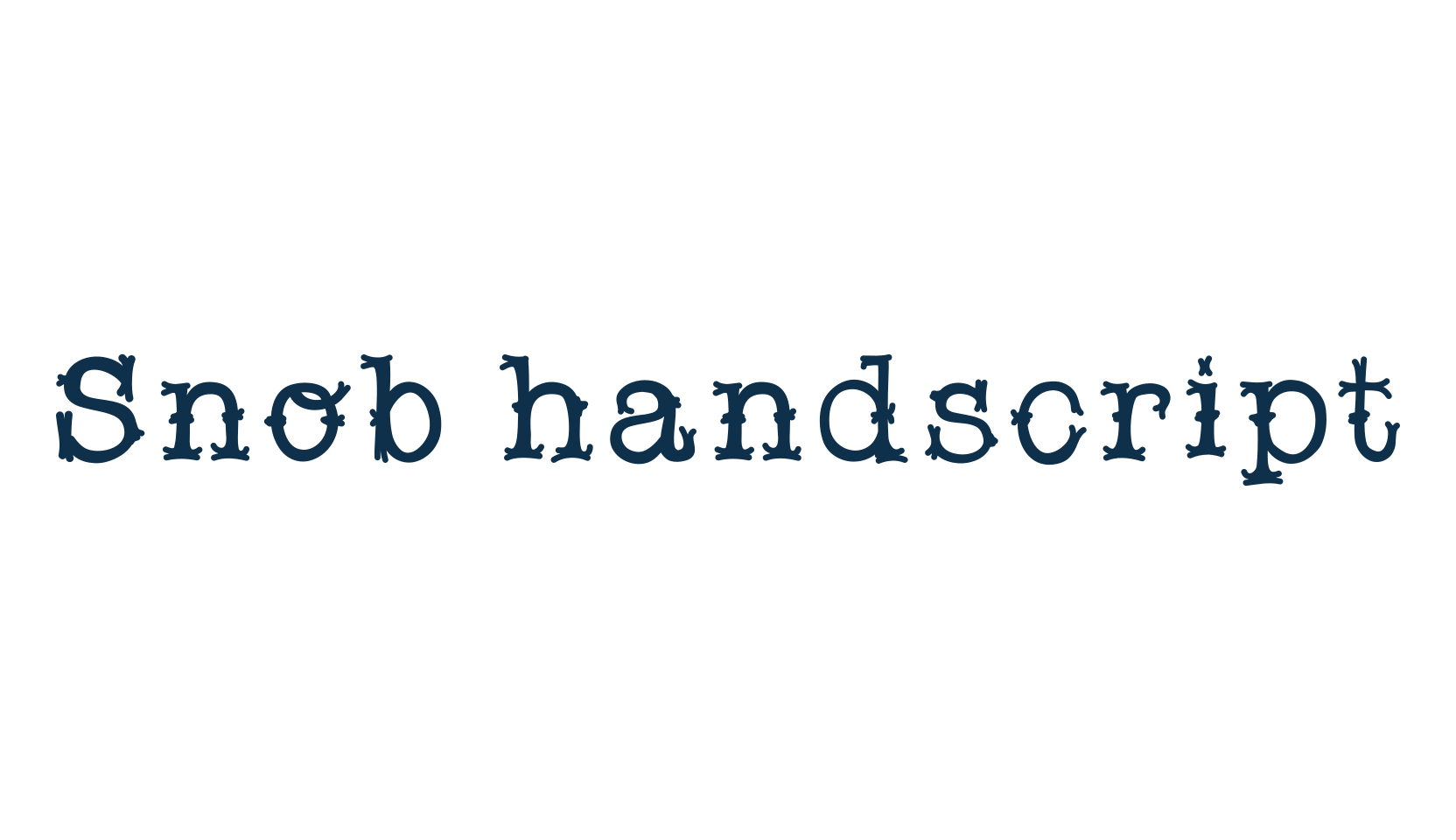 Snob handscript, western font preview