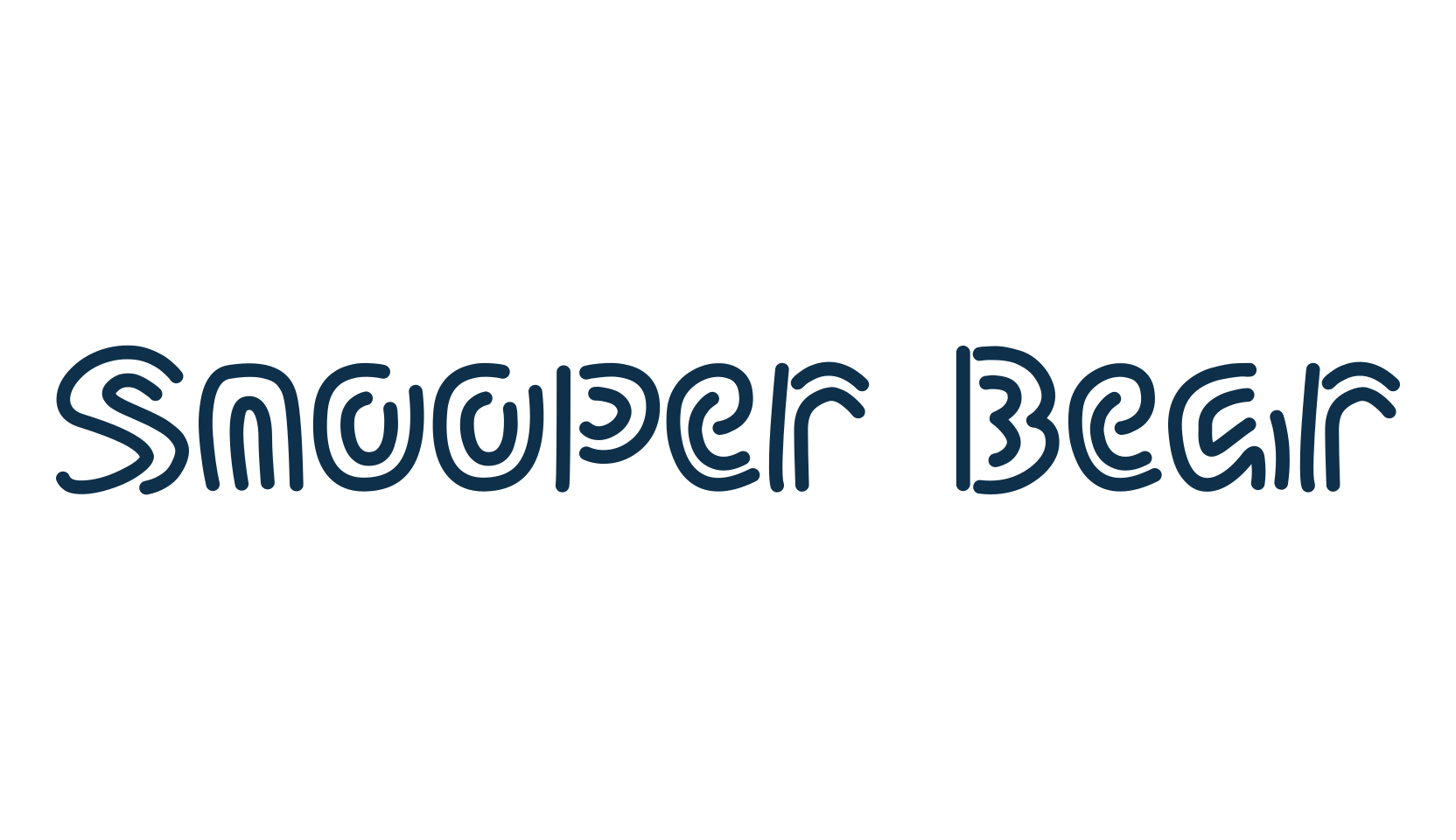 Snooper Bear, fancy various decorative font preview