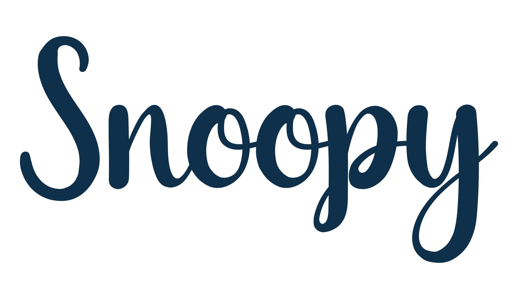 Snoopy, handwriting font preview