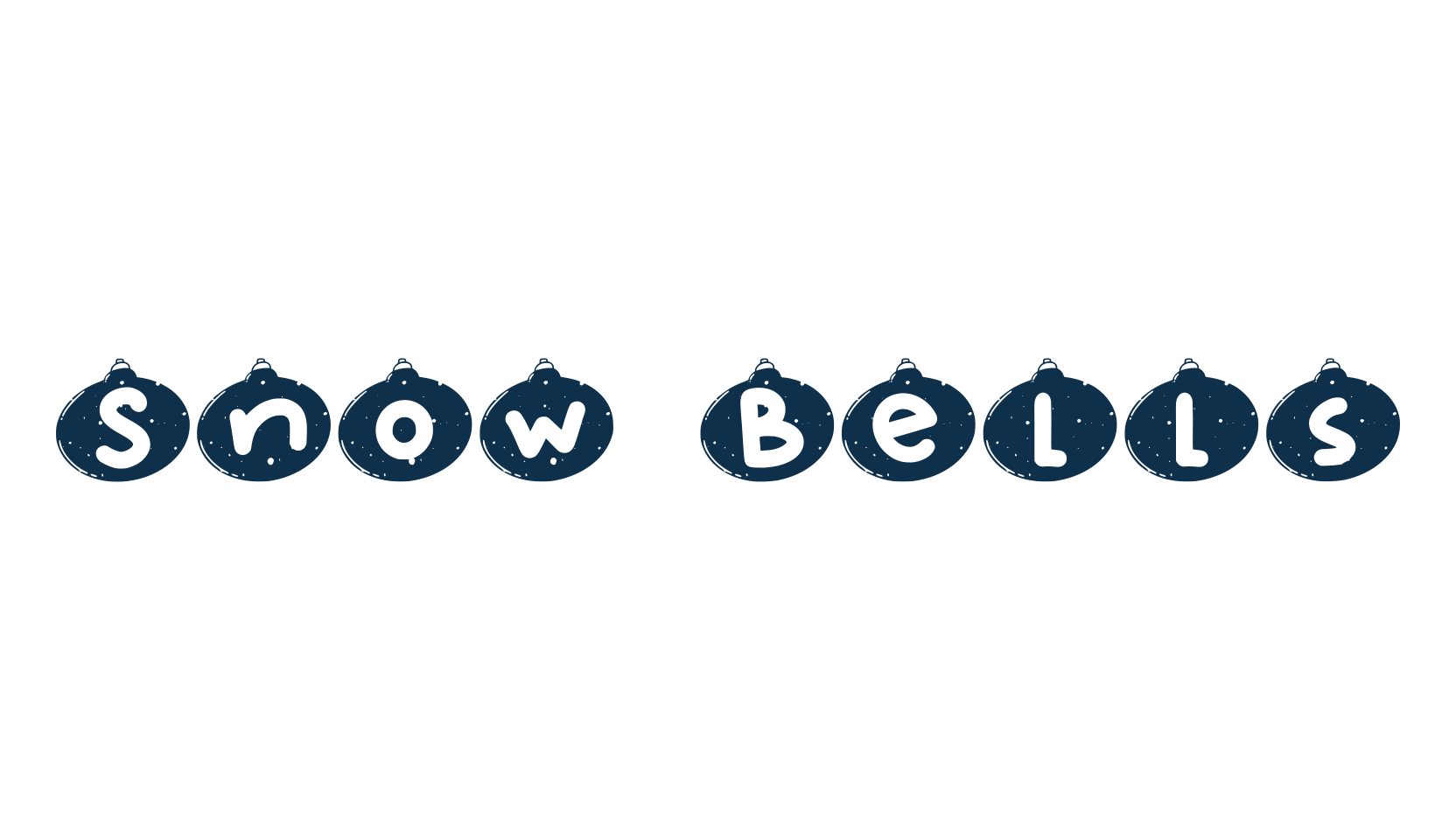 Snow Bells, fancy decorative font preview