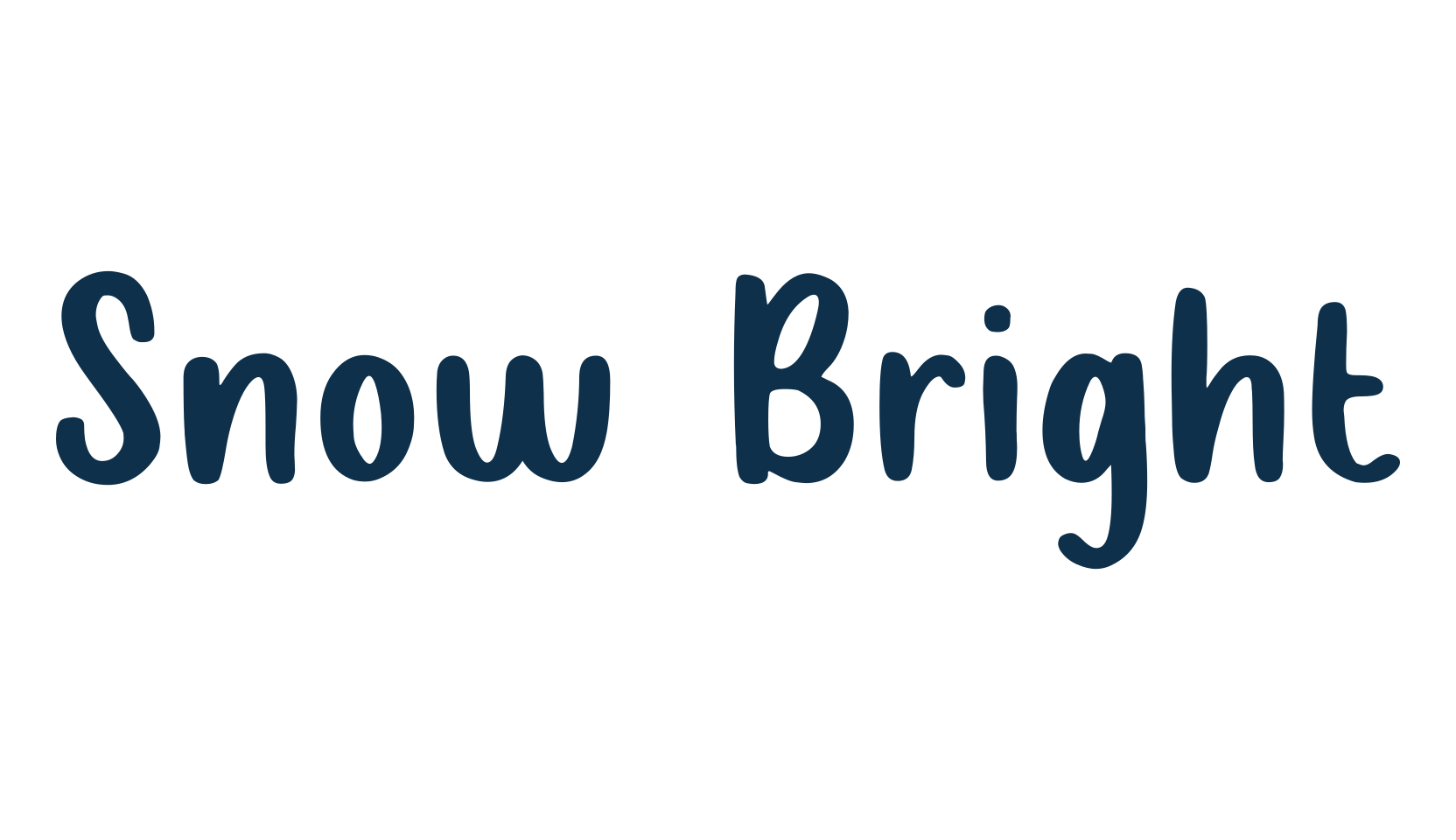 Snow Bright, display market font preview