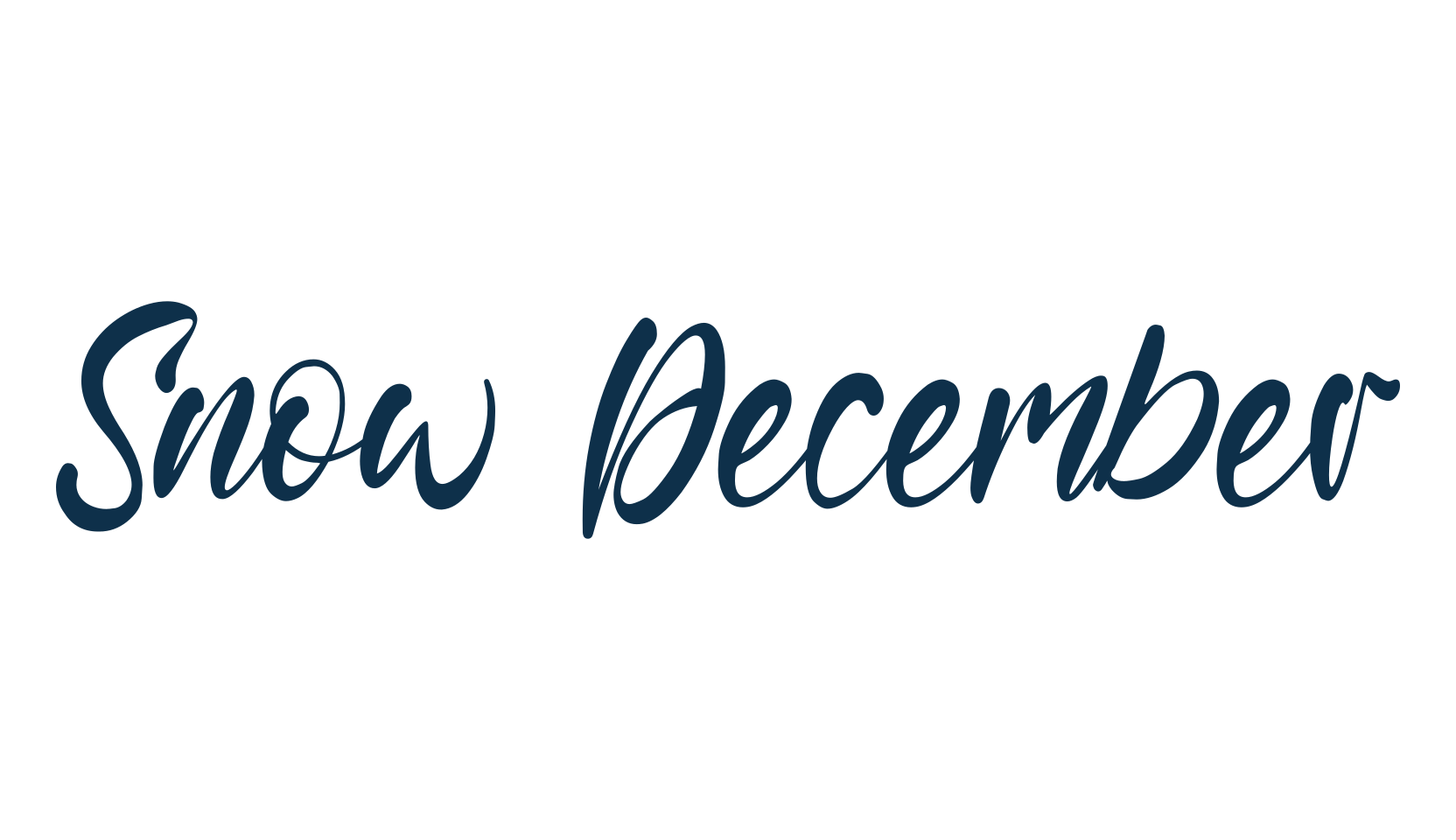 Snow December, fancy decorative font preview