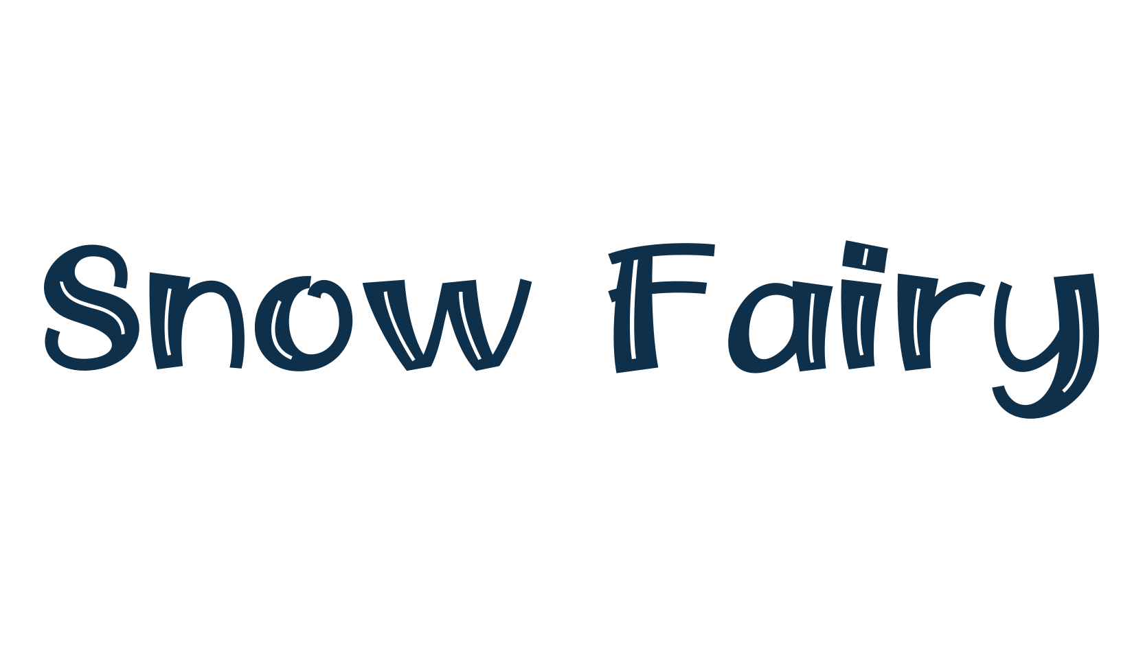 Snow Fairy, fancy cartoon decorative font preview