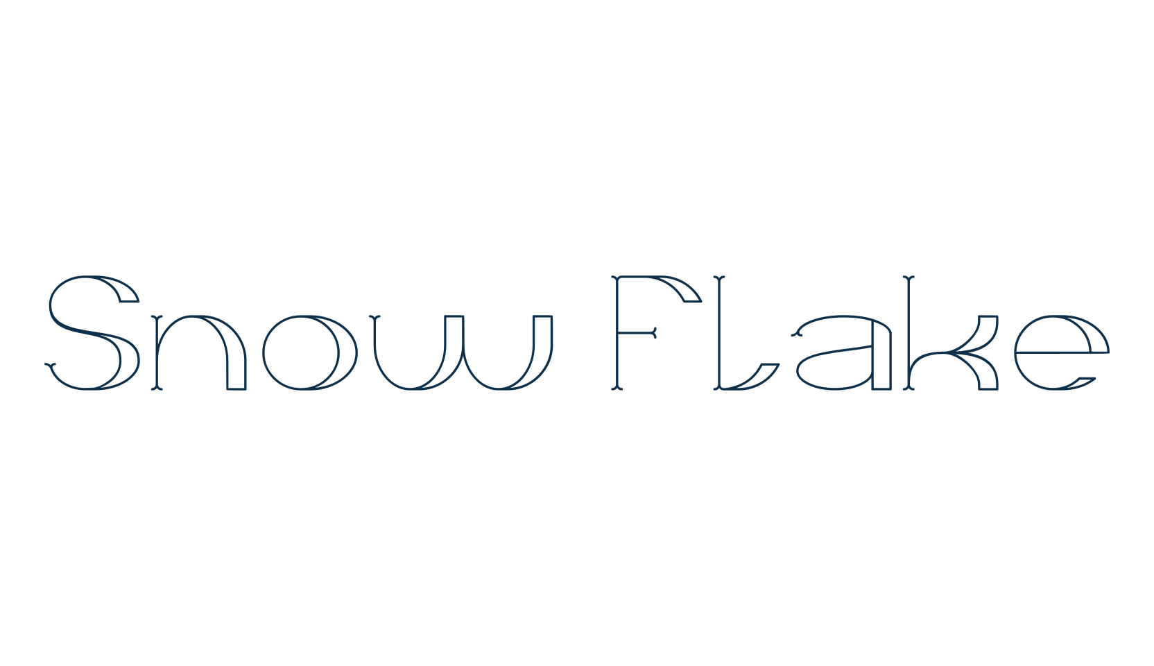 Snow Flake, fancy various decorative font preview