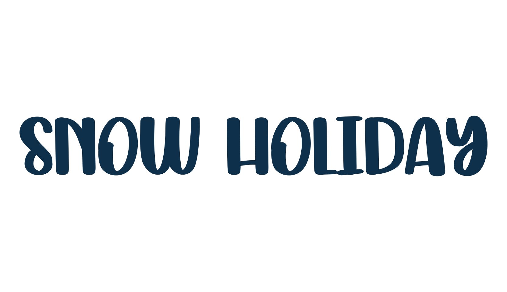 Snow Holiday, handwriting font preview