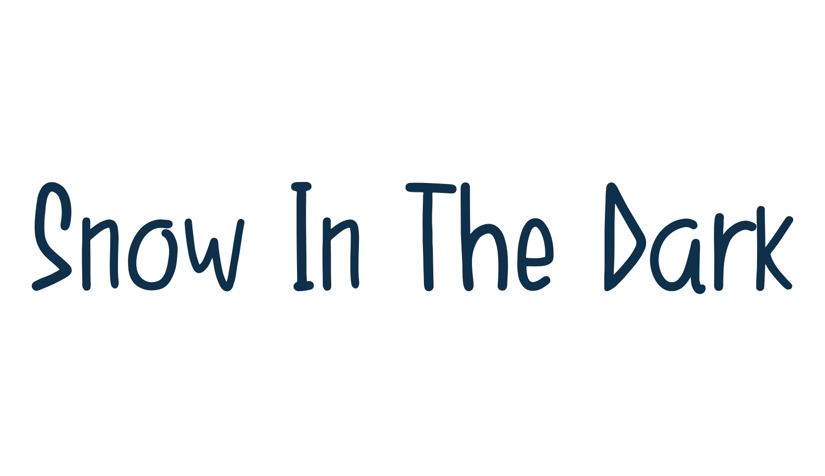 Snow In The Dark, handwriting font preview