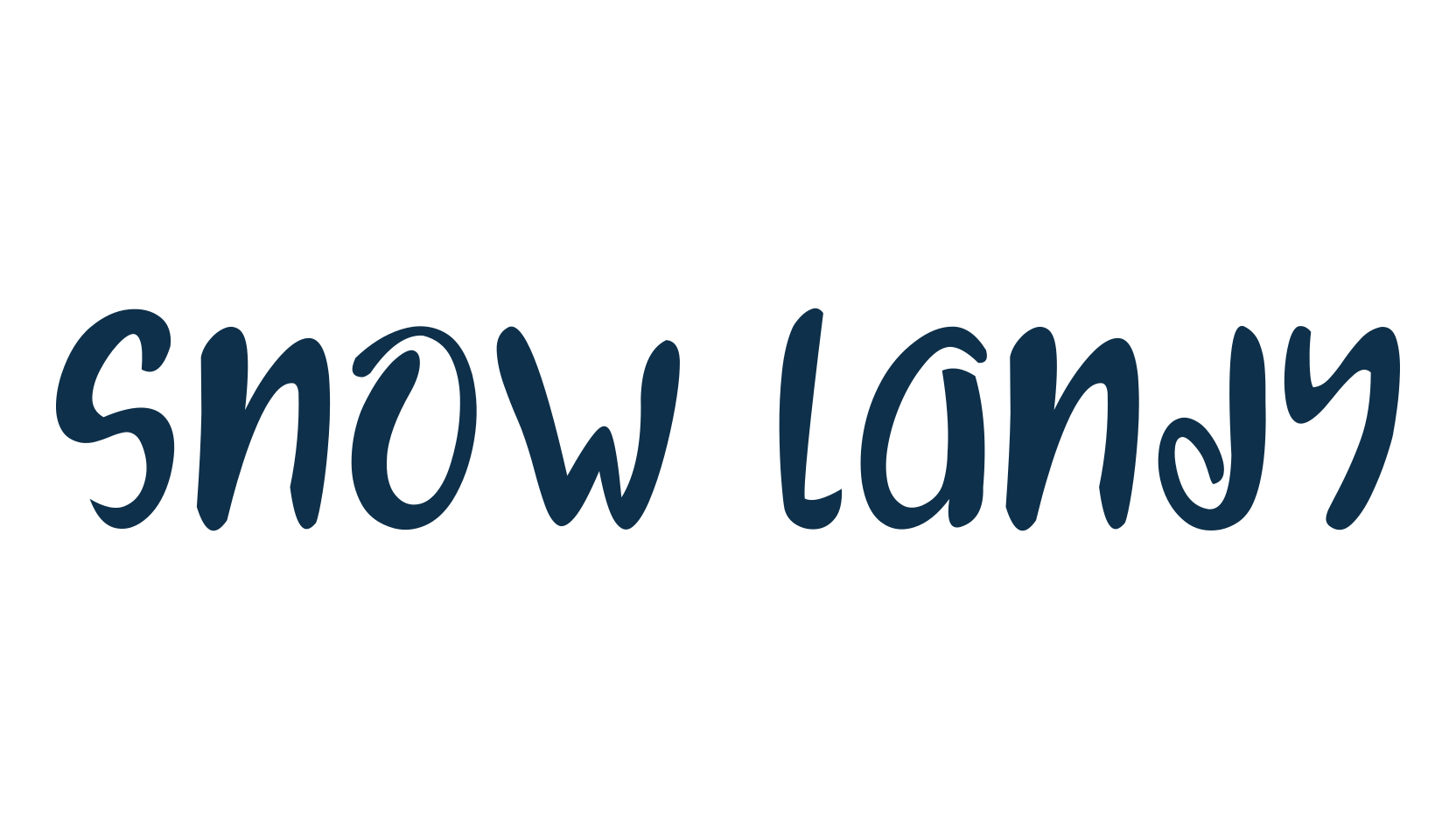 Snow Landy, fancy cartoon decorative font preview