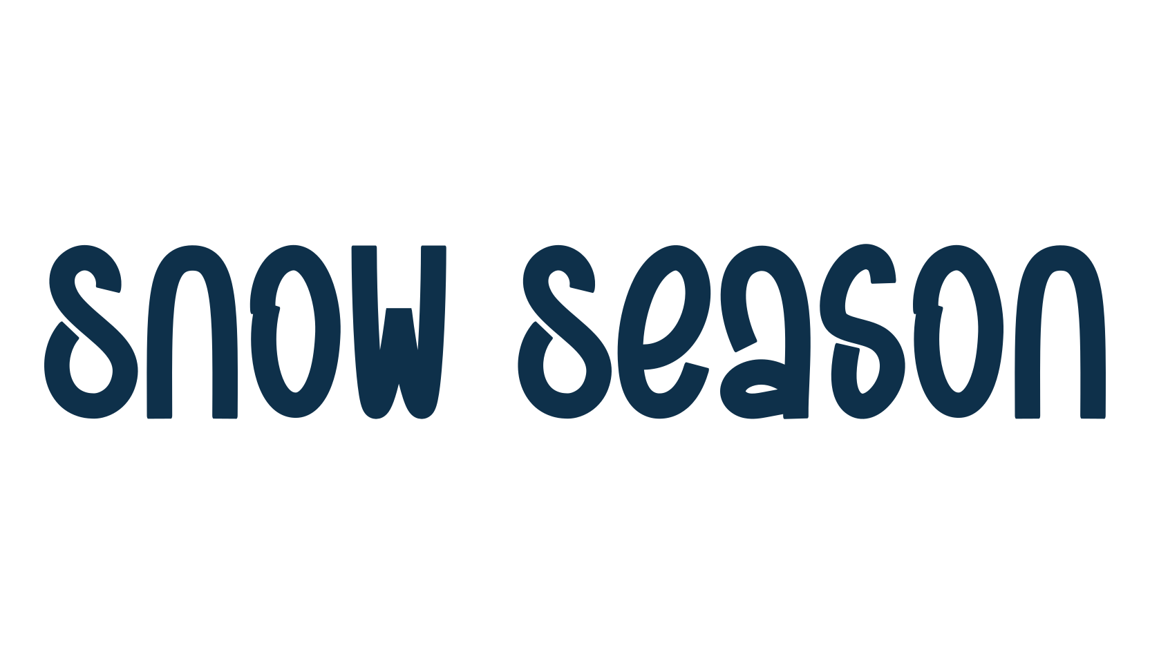 Snow Season, fancy cartoon decorative font preview