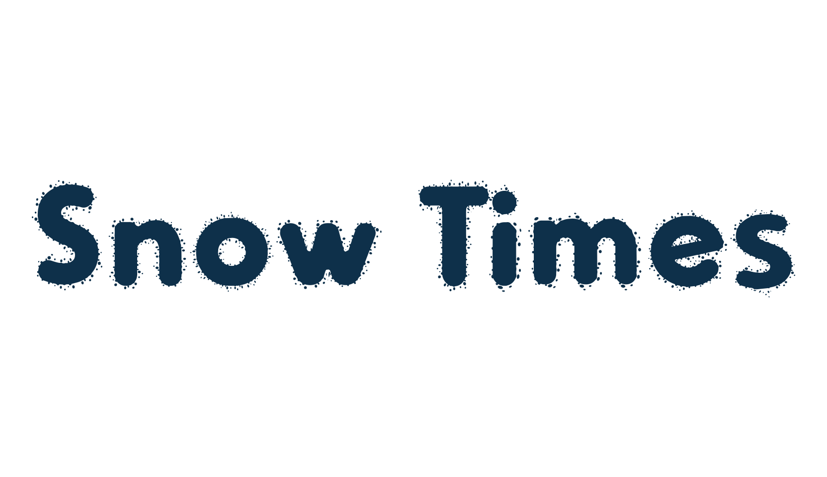 Snow Times, eroded font preview