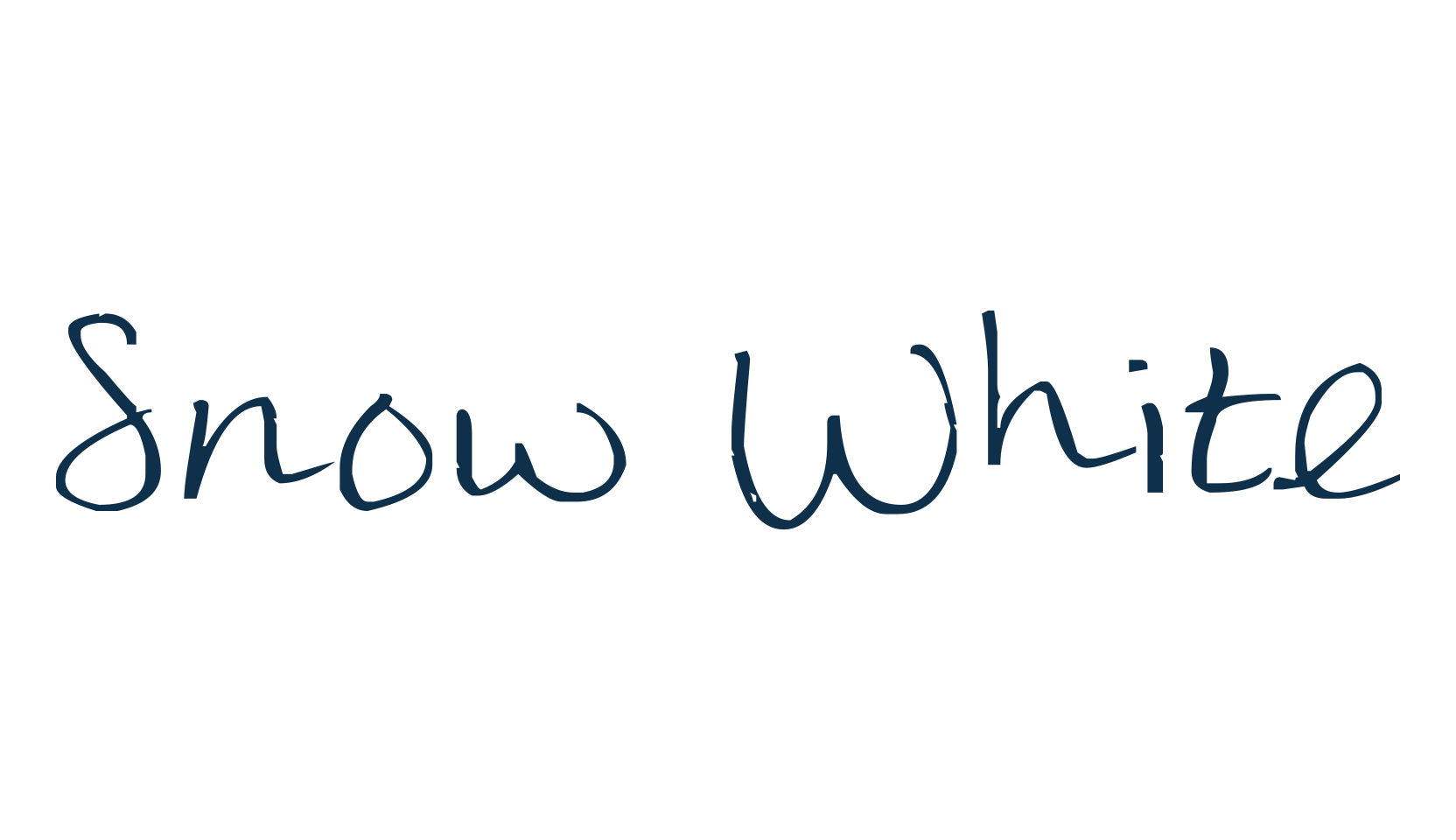Snow White (snow-white), handwriting font preview
