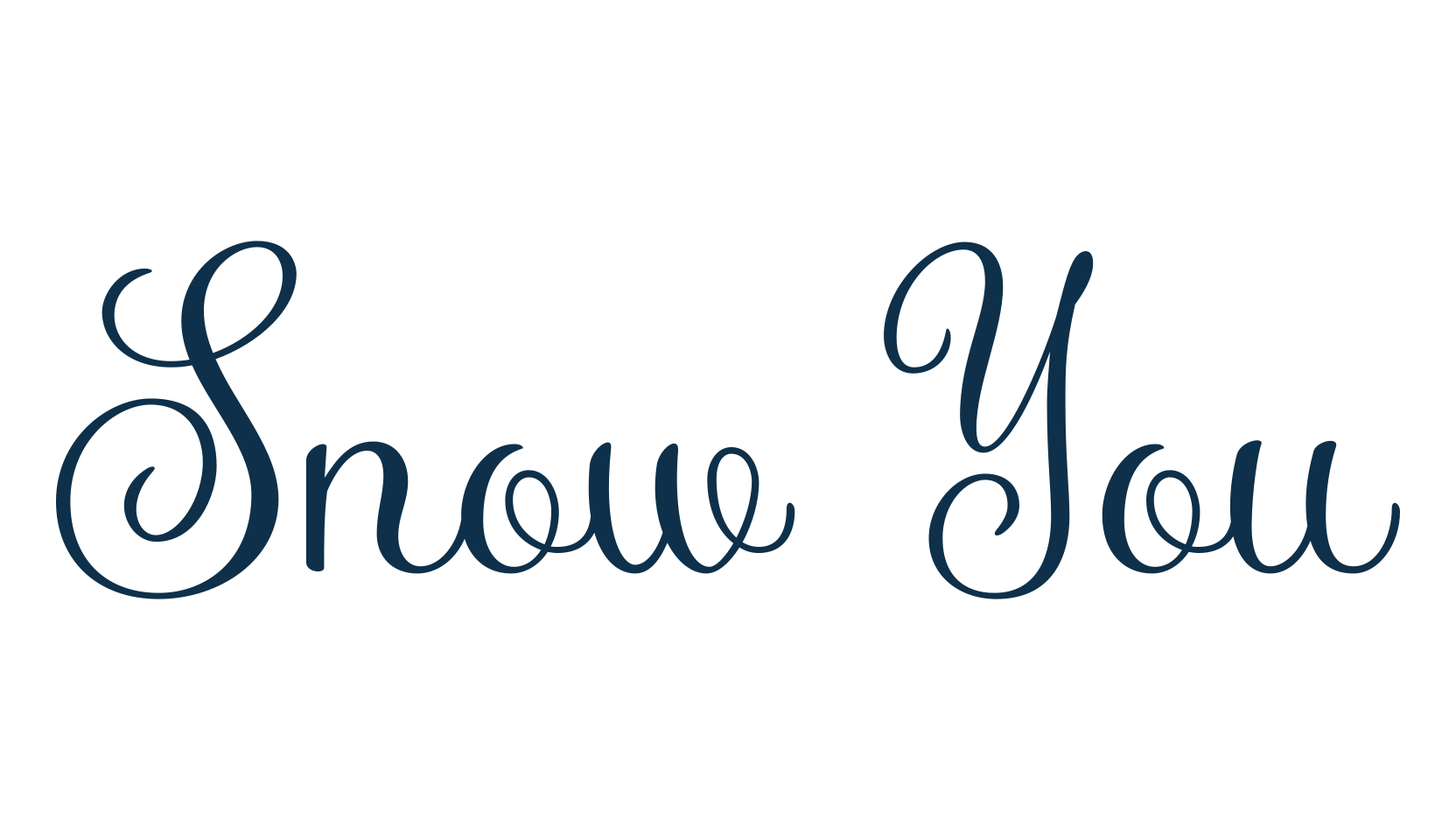 Snow You, script calligraphy fancy decorative font preview
