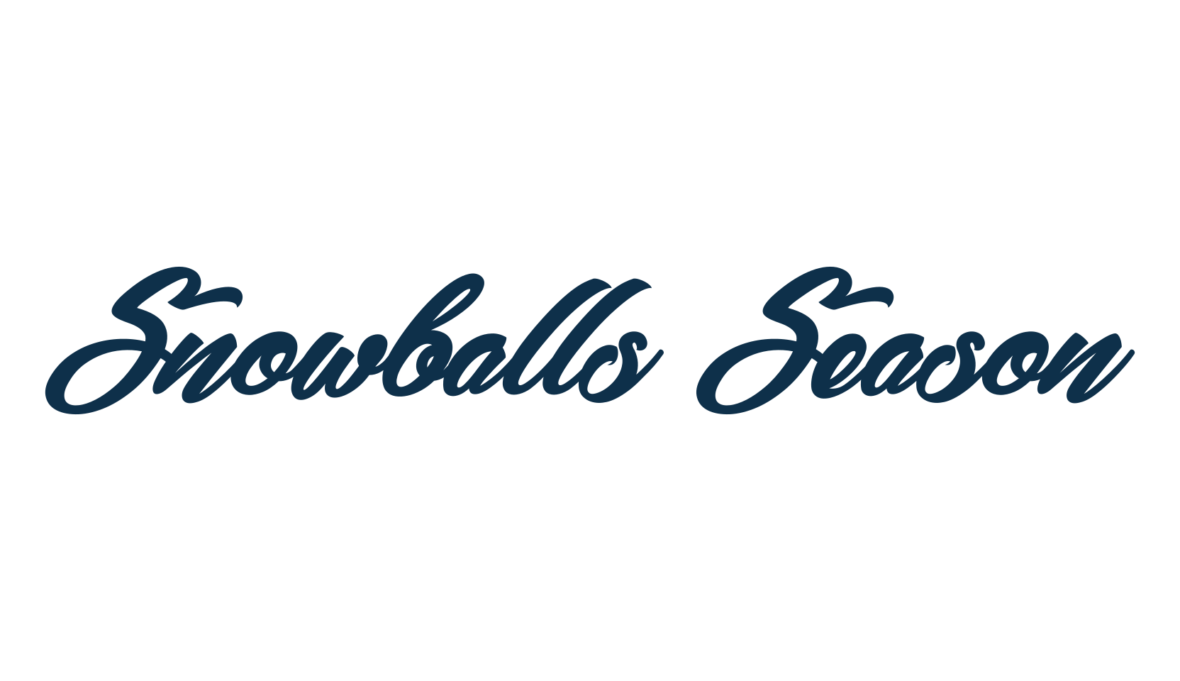 Snowballs Season, script calligraphy fancy decorative font preview