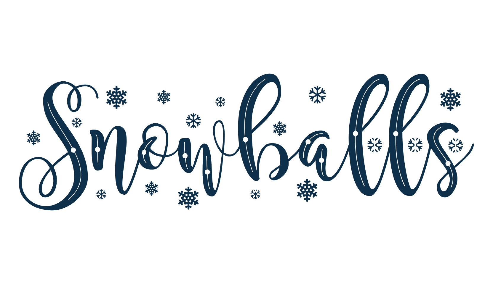 Snowballs, fancy decorative font preview