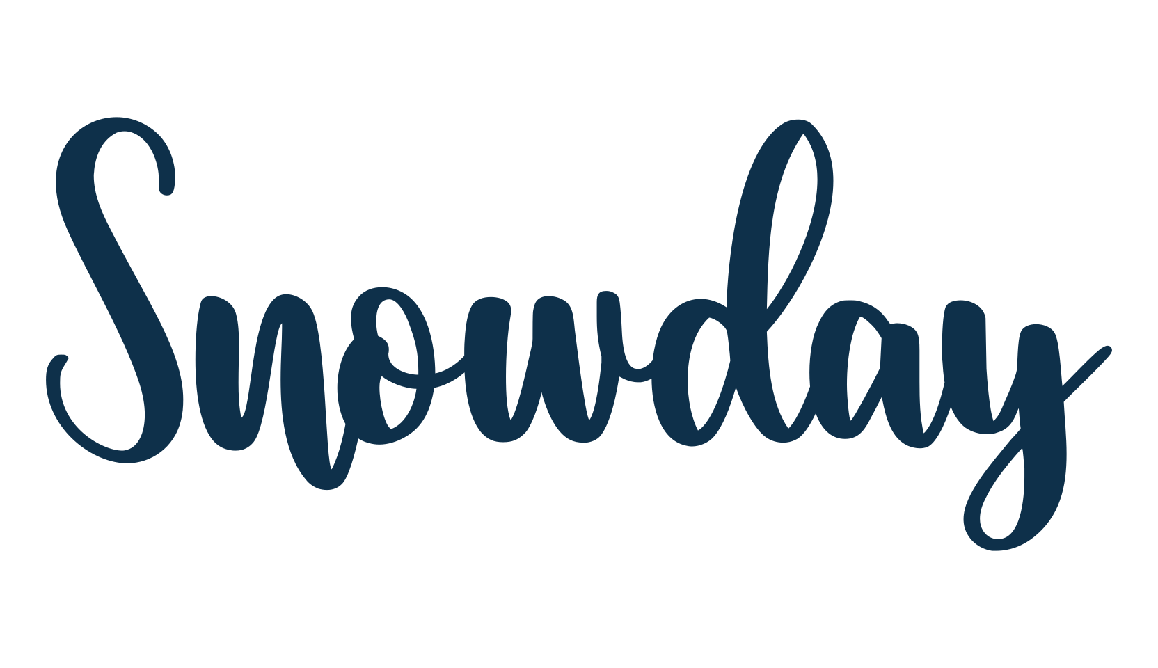 Snowday, various font preview