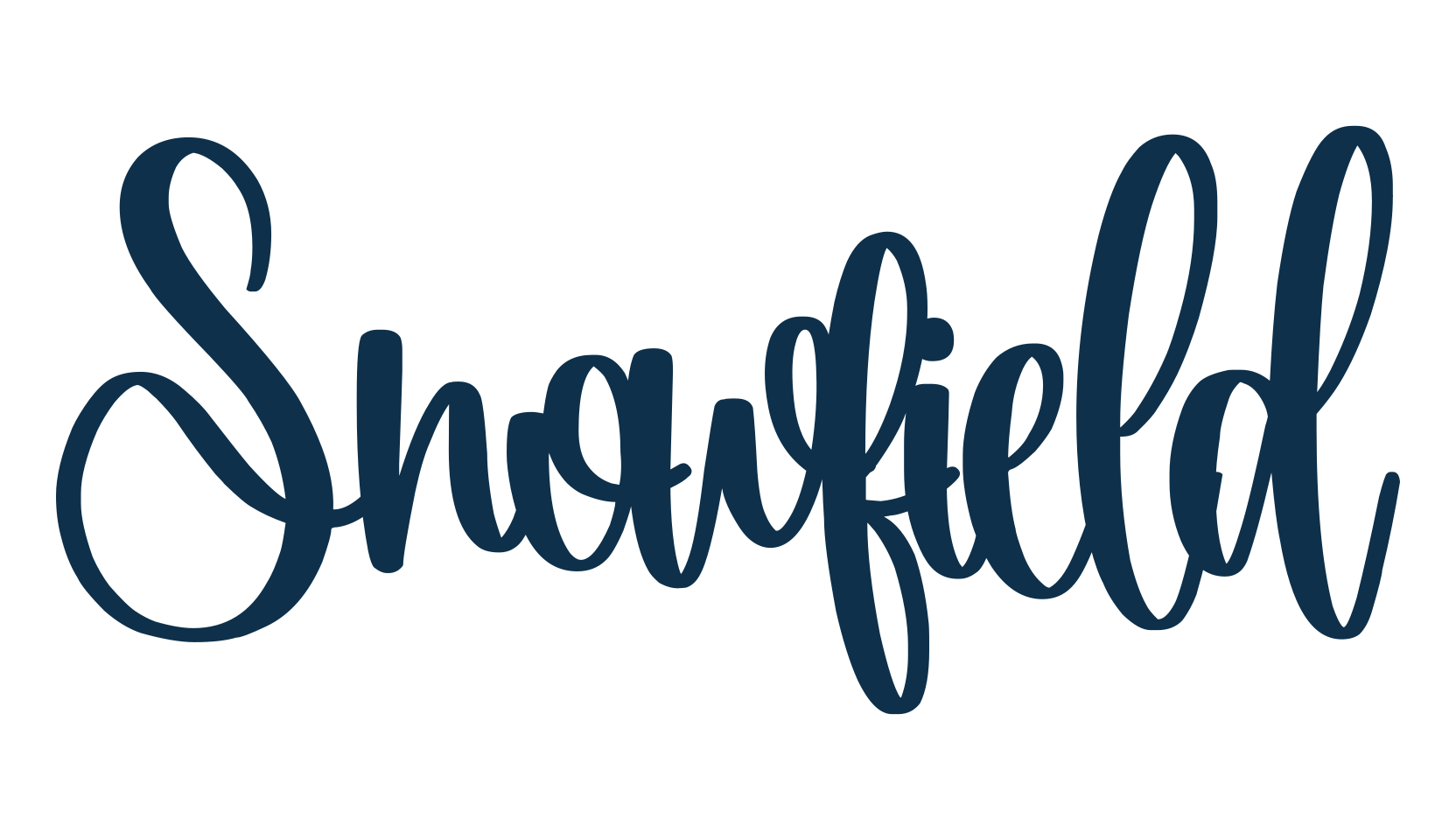 Snowfield, fancy decorative font preview