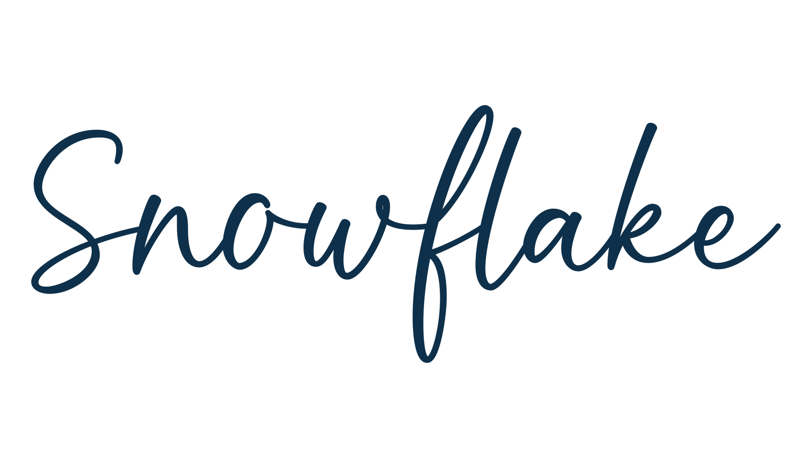 Snowflake, script handwritten fancy decorative calligraphy font preview