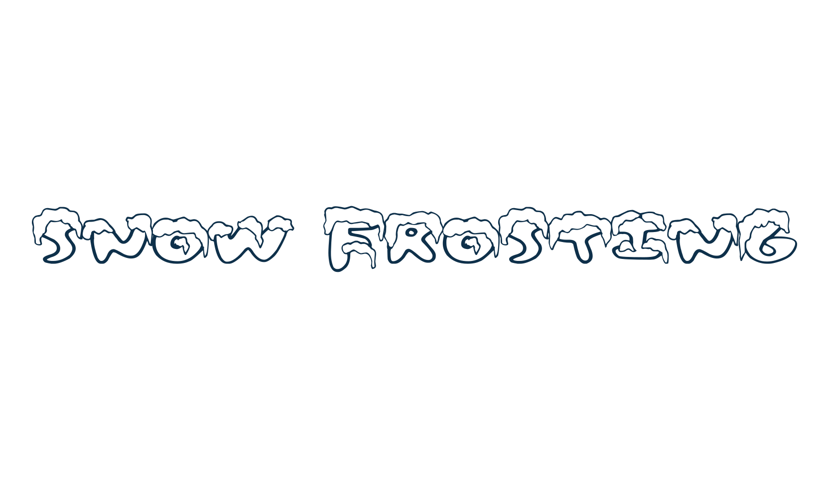 Snow Frosting, fancy fire, ice decorative font preview