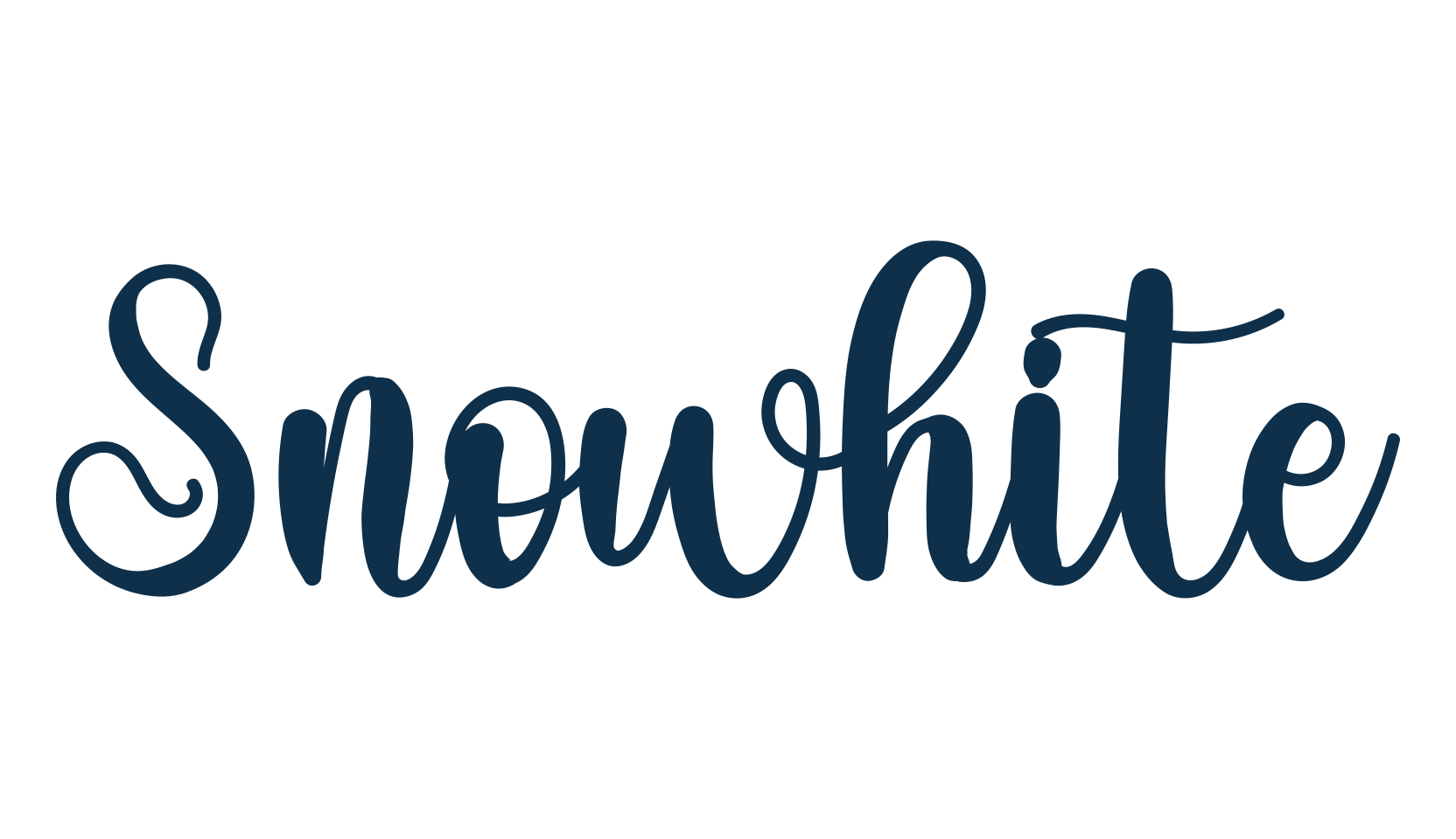 Snowhite, fancy decorative font preview