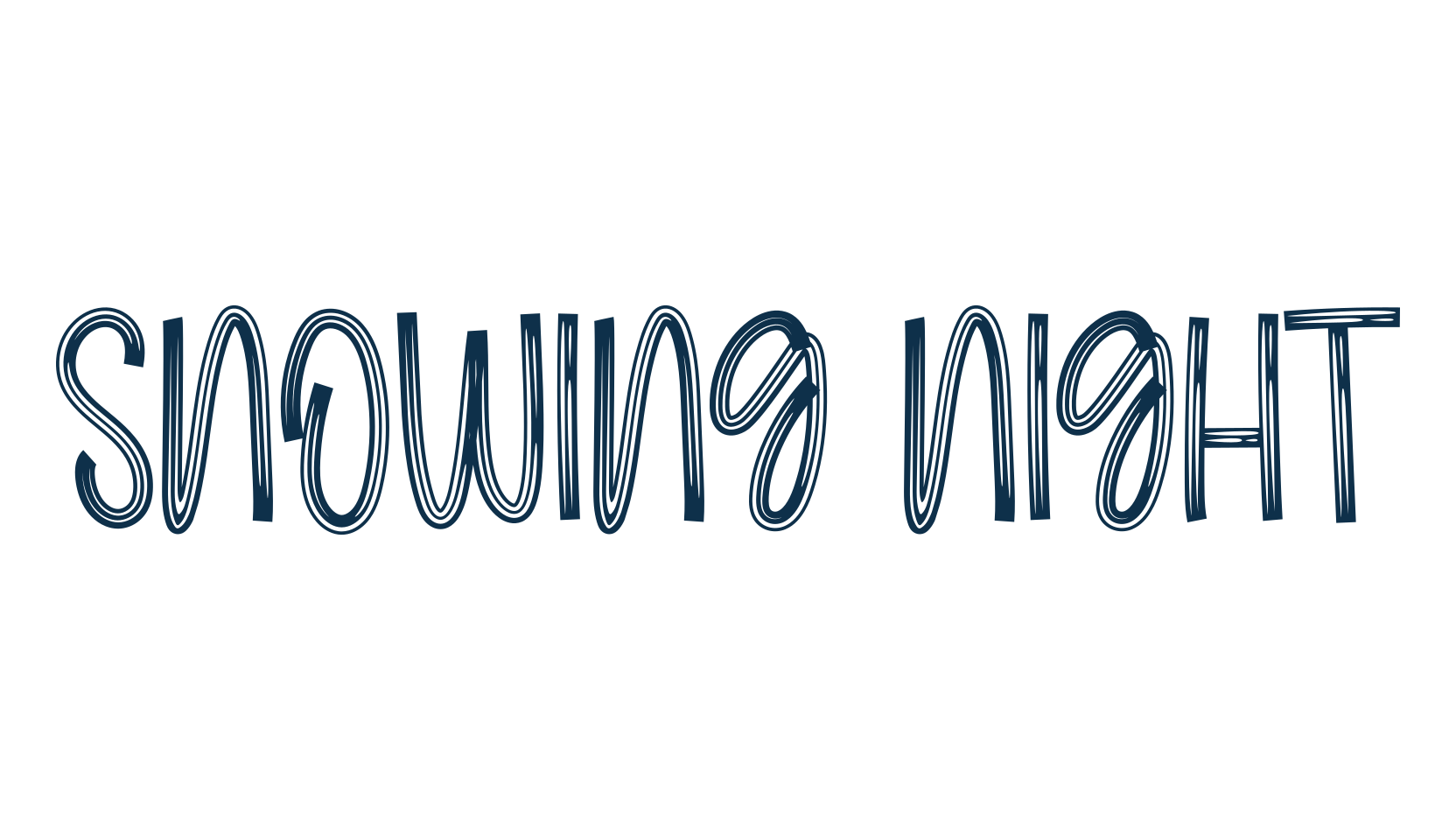 Snowing Night, fancy various decorative font preview