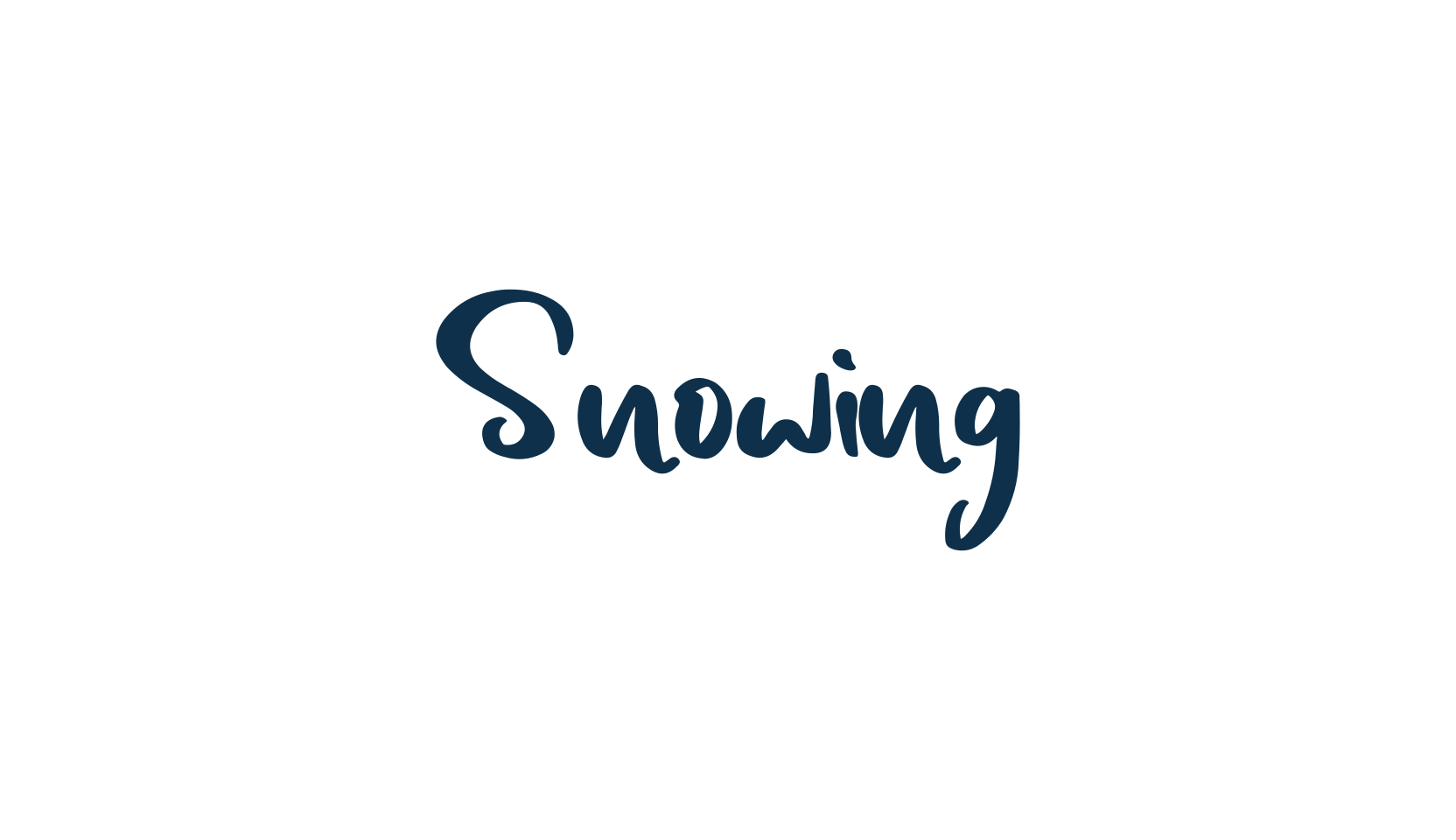 Snowing, handwriting font preview