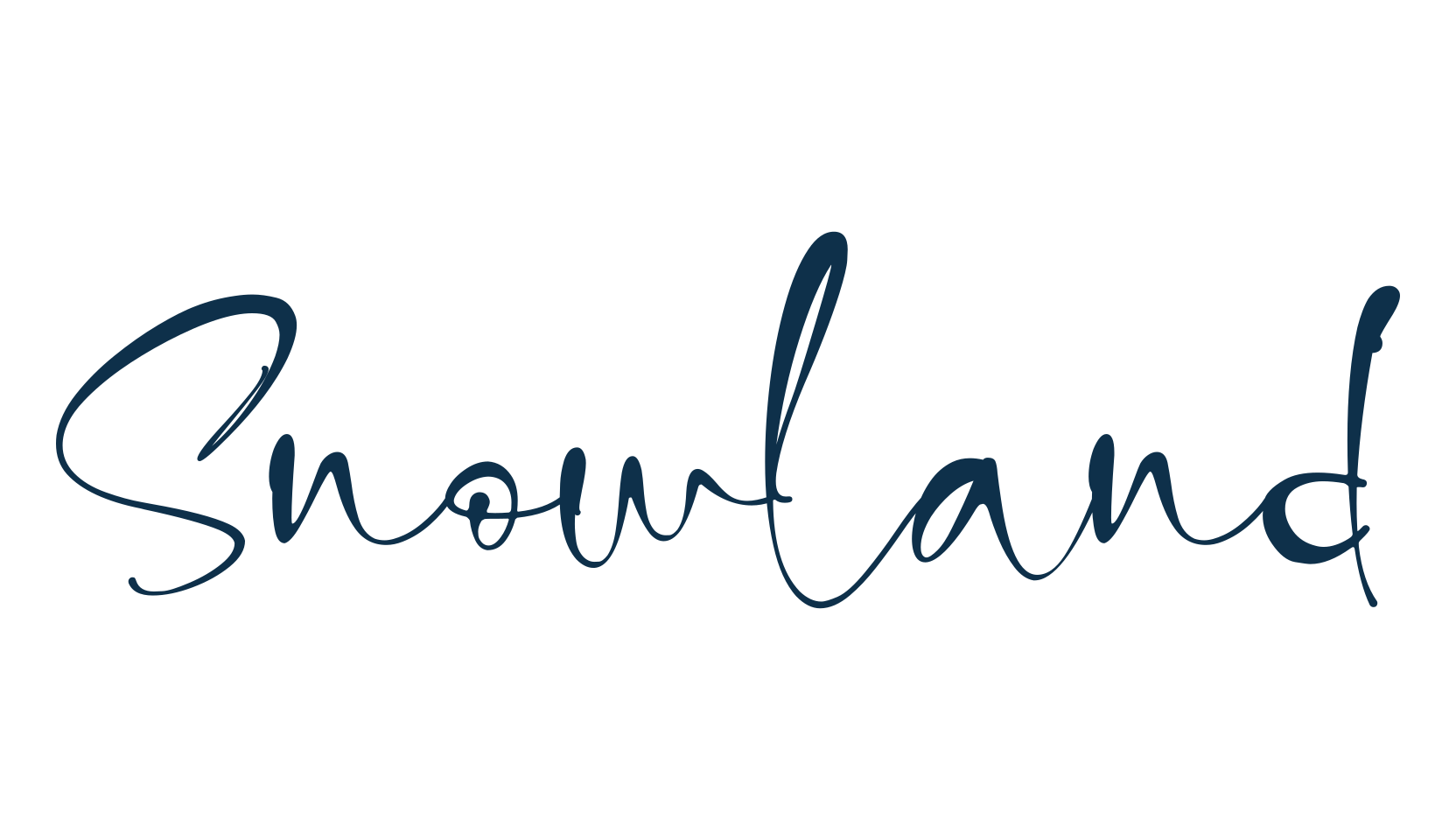 Snowland, script handwritten fancy decorative calligraphy font preview