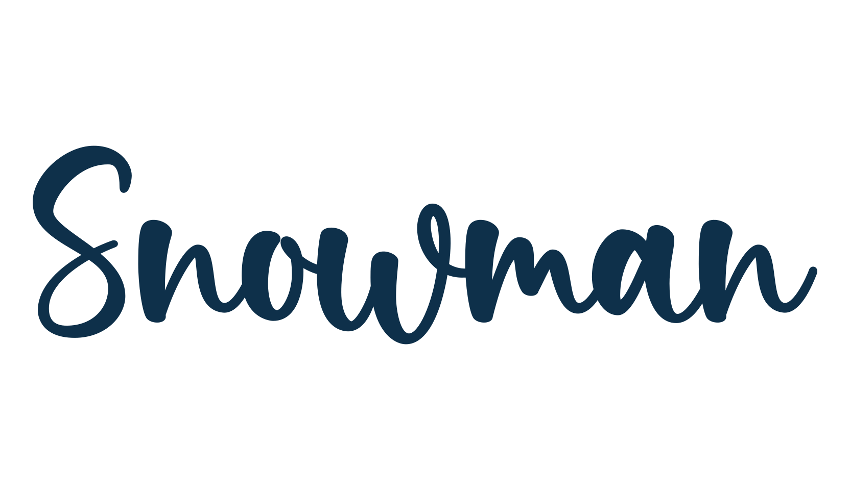 Snowman (snowman-2), handwriting font preview