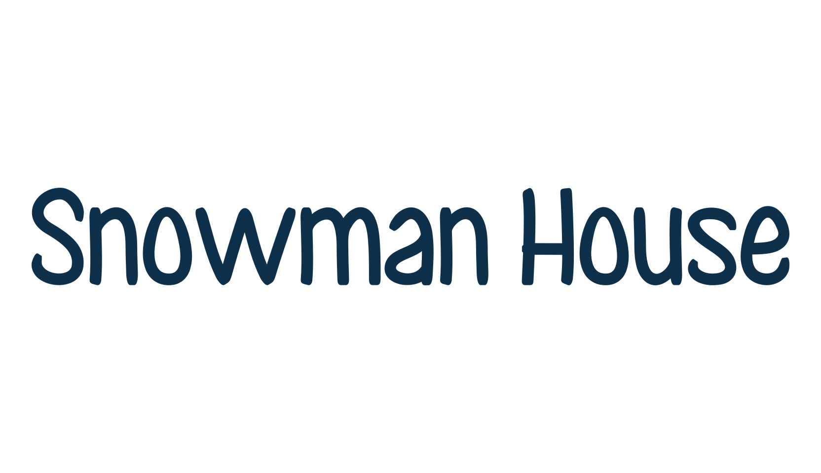 Snowman House, handwriting font preview