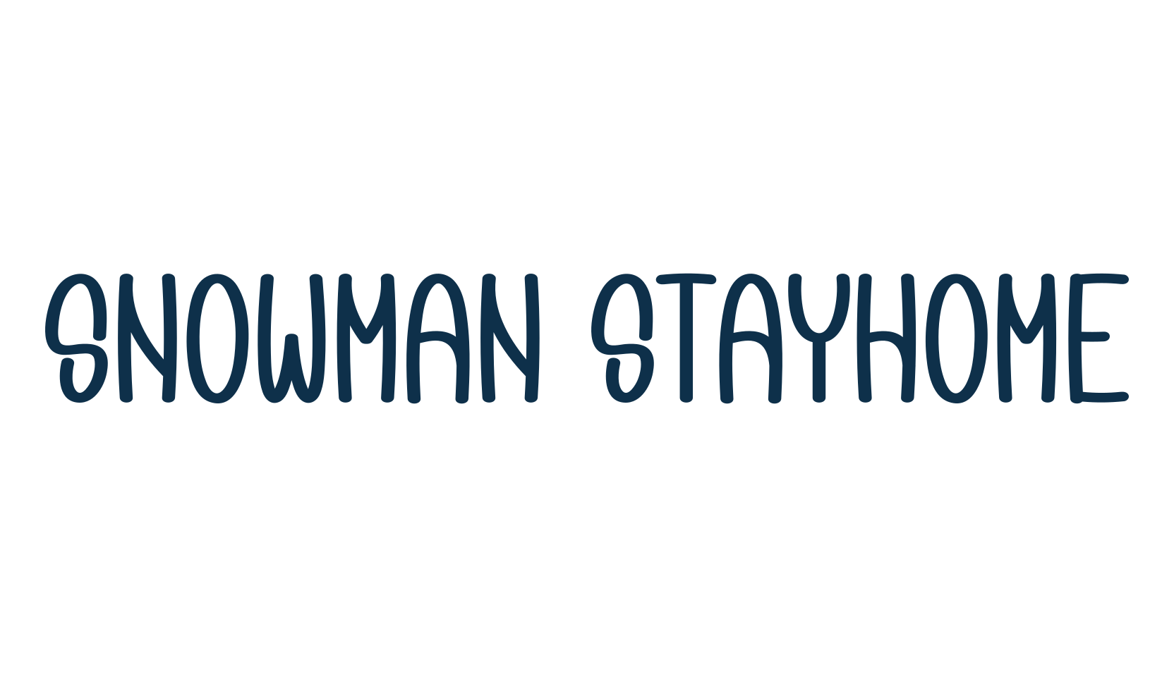 Snowman Stayhome, fancy decorative font preview
