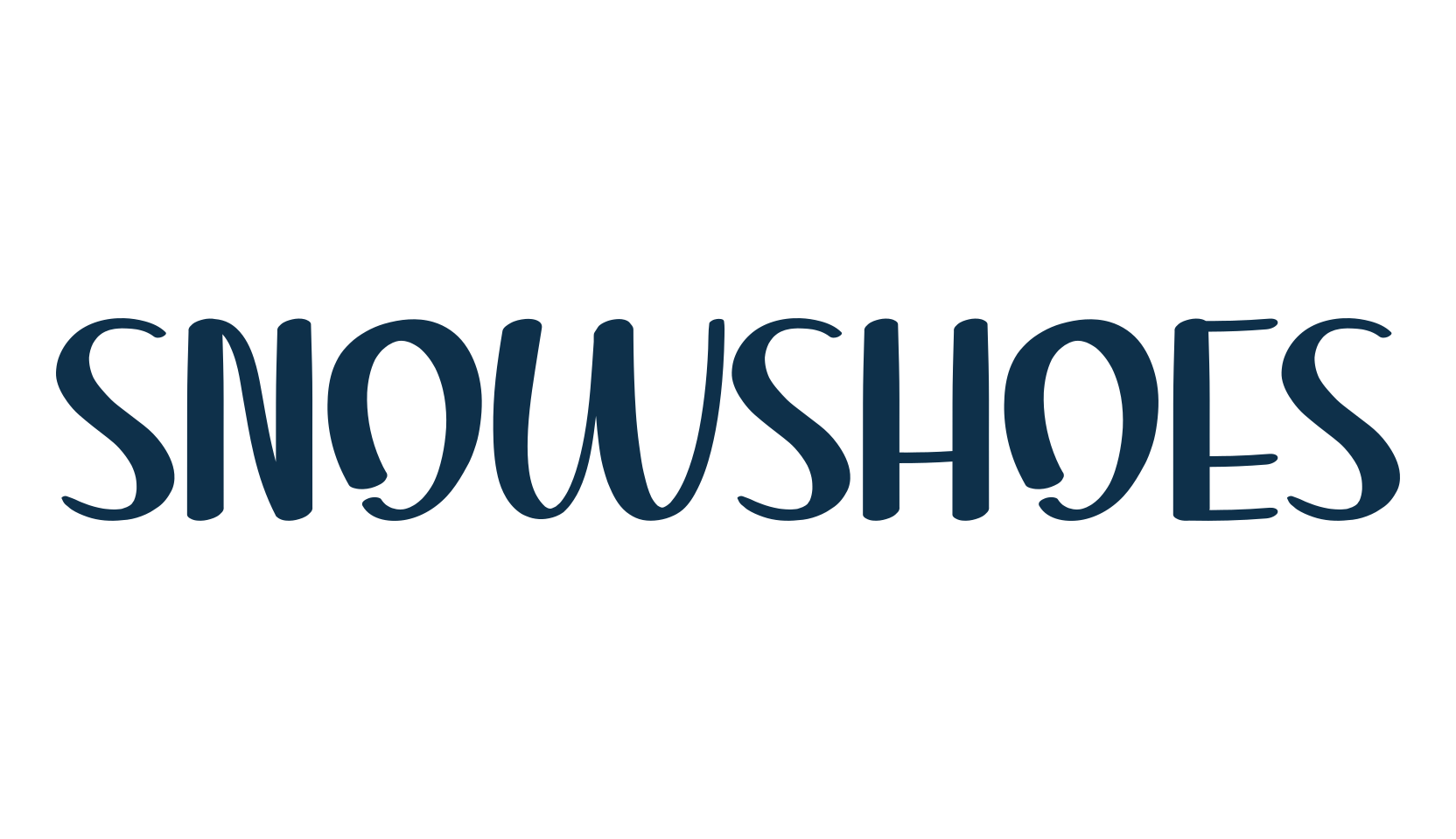 Snowshoes, fancy decorative font preview