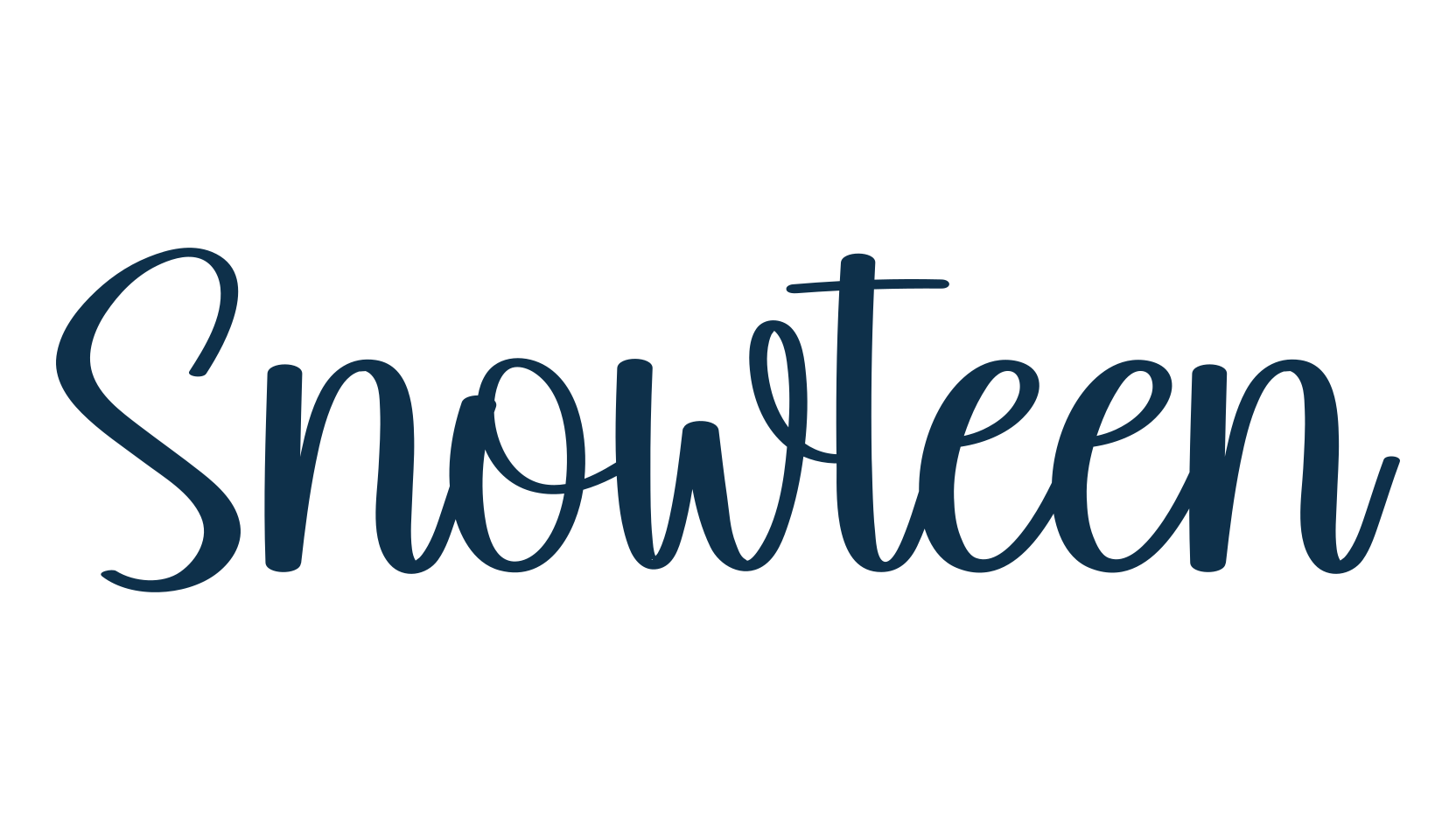 Snowteen, fancy decorative font preview